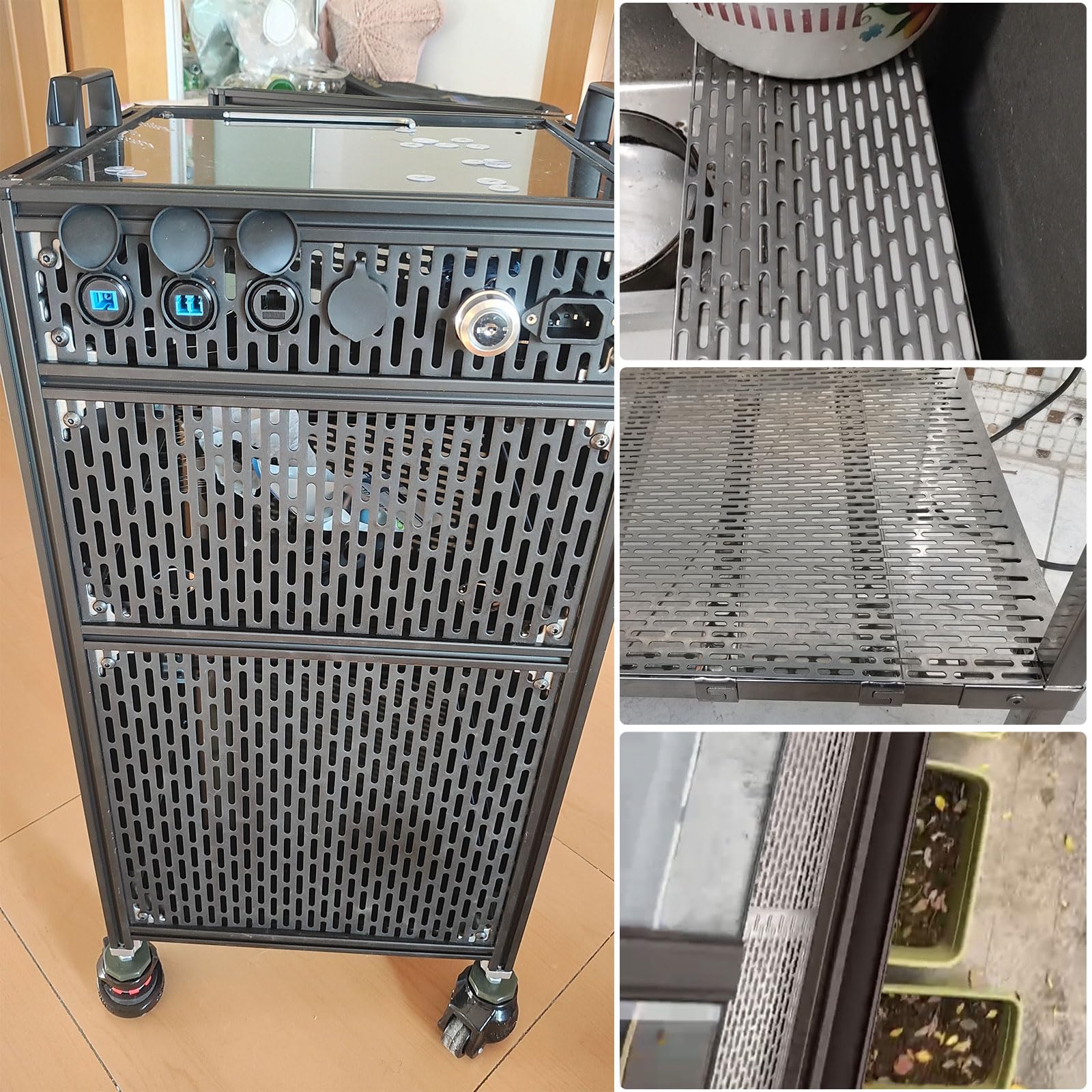 Lamiera forata in acciaio inossidabile 304 con fori asolati, pannello protettivo, piastra in rete metallica resistente alla corrosione for uso interno ed esterno, spessore 1-2 mm(50x50cm Thick 1.5mm)