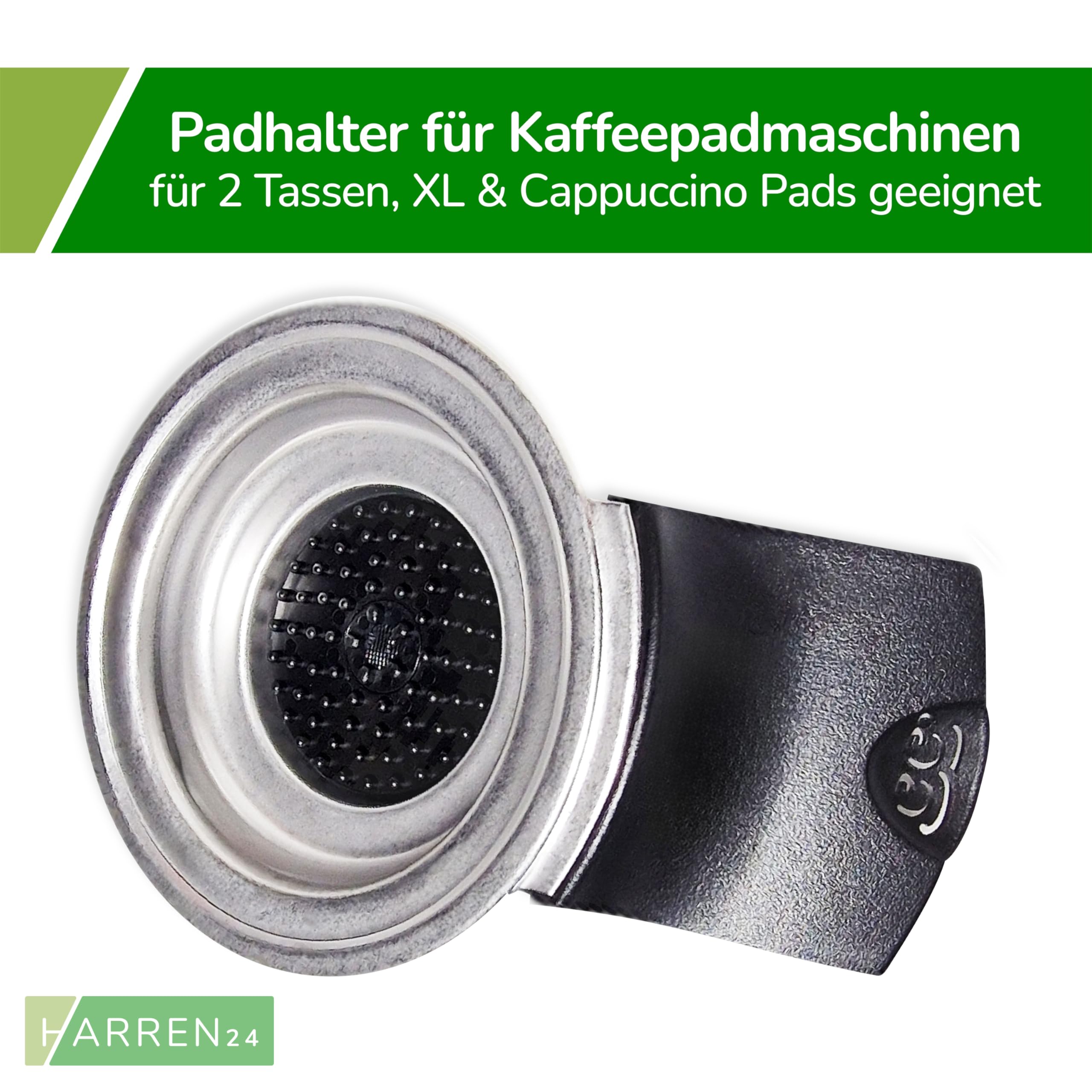 Padhalter HD5010/01 für 2 Tassen kompatibel mit Philips Senseo Kaffeepadmaschine Original (Plus) HD6552 - HD6556, HD7803 - HD7806, HD7810 - HD7819, CSA210