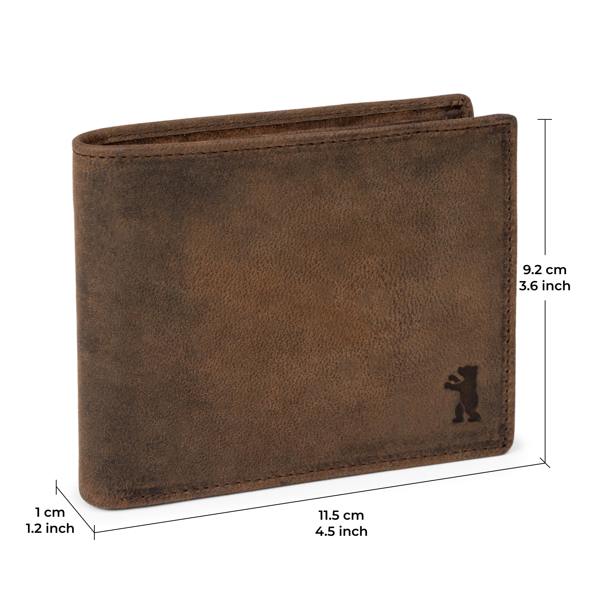 Berliner Bags Vintage Portefeuille en Cuir, Portemonnaie avec Protection RFID Certifiée TÜV et Coffret Cadeau pour Homme - Marron