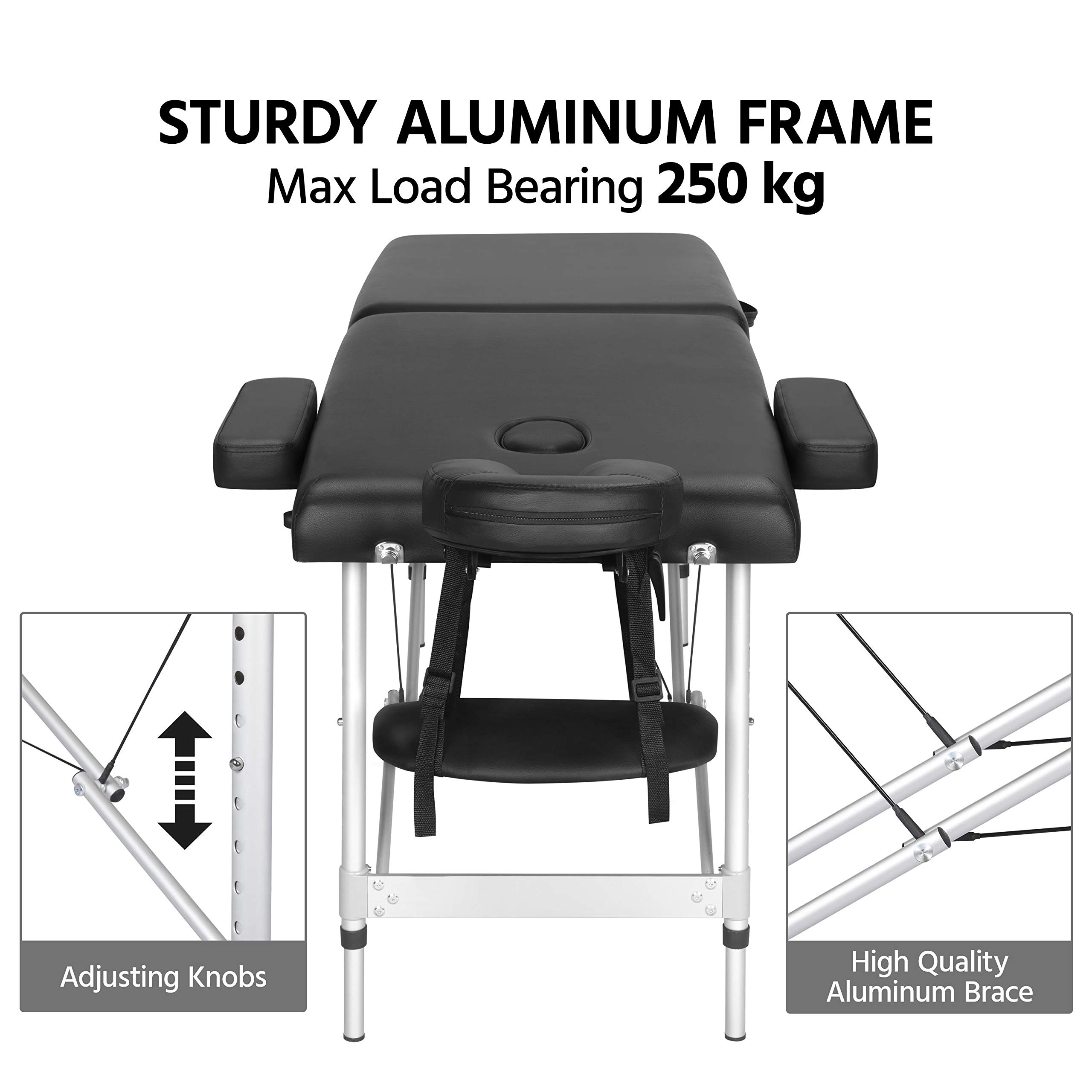 Buy Yaheetech Portable Massage Table Foldable Spa Bed Tattoo Bed 2