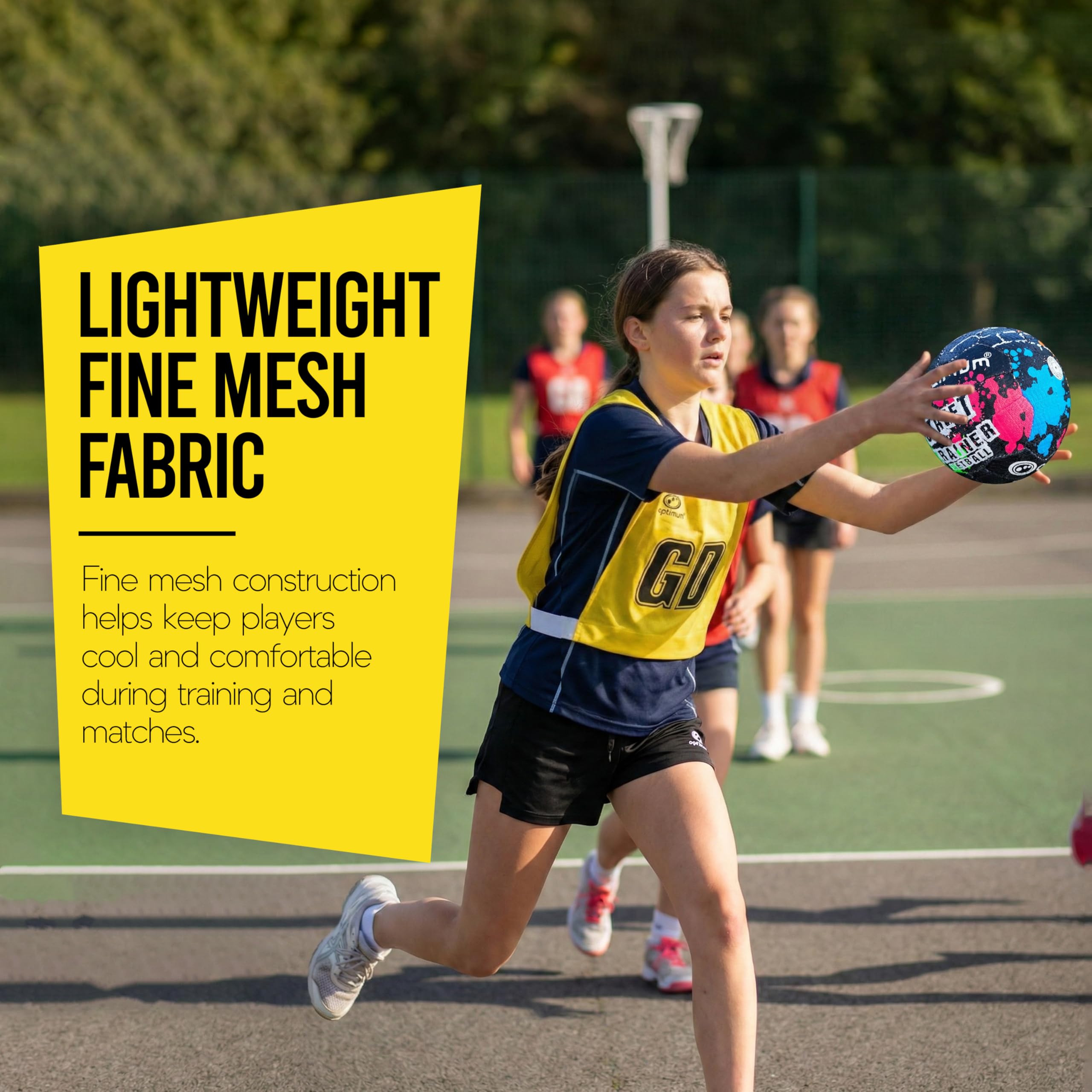 Optimum Netzball-Trainingslätzchen, ideal für Netball, Fußball, Rugby, Erwachsene/Junior, 7 Stück