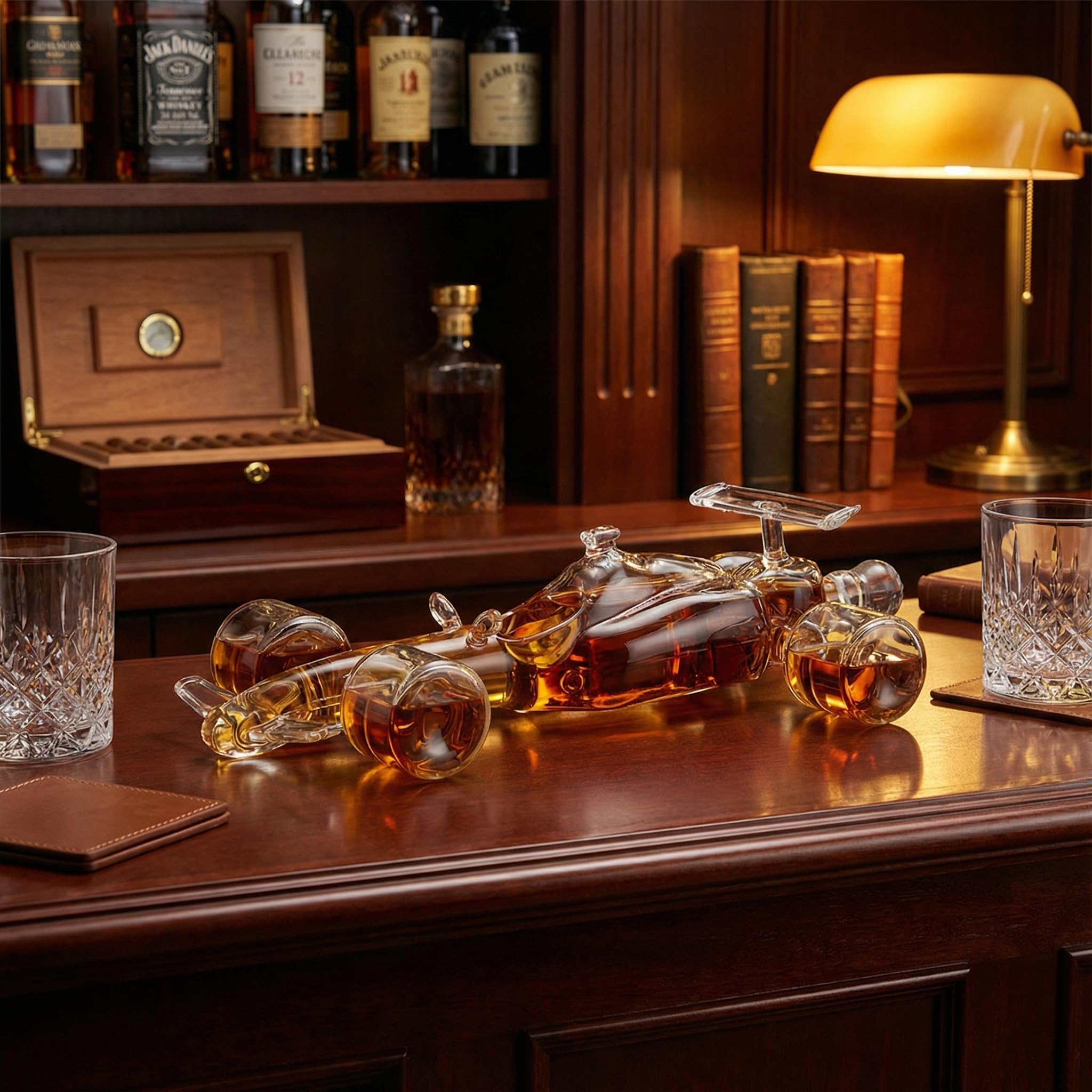 Carafe à décanter pour whisky - Voiture de course - 400 ml - Cadeau pour homme - Décanteur de voiture