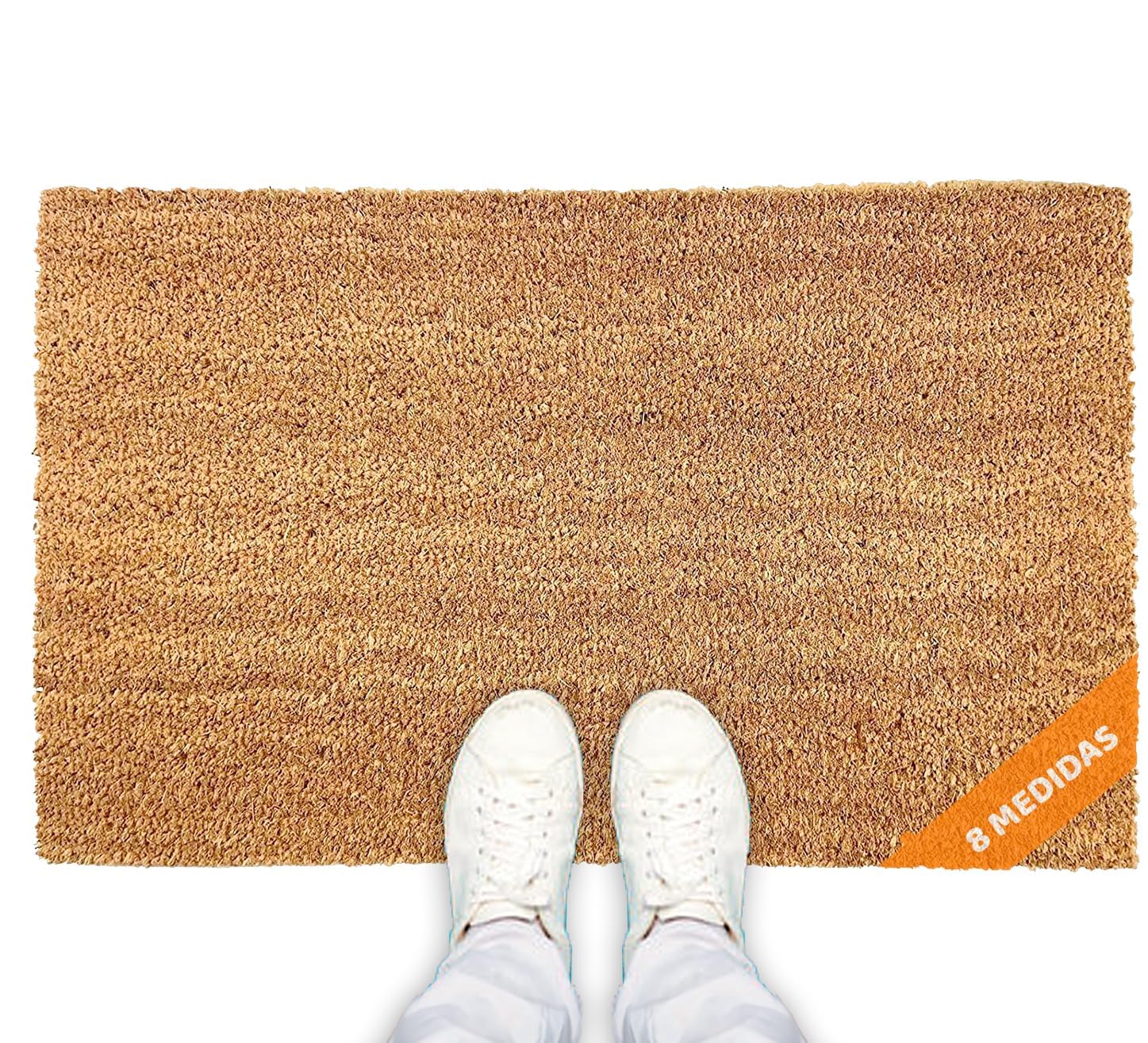 LucaHome - Felpudo Entrada casa 40x70cm - Felpudo Fibra de Coco con Base Antideslizante - Exterior e Interior - fácil de Limpiar - Felpudo Resistente para hogar, Oficina, terraza y jardín