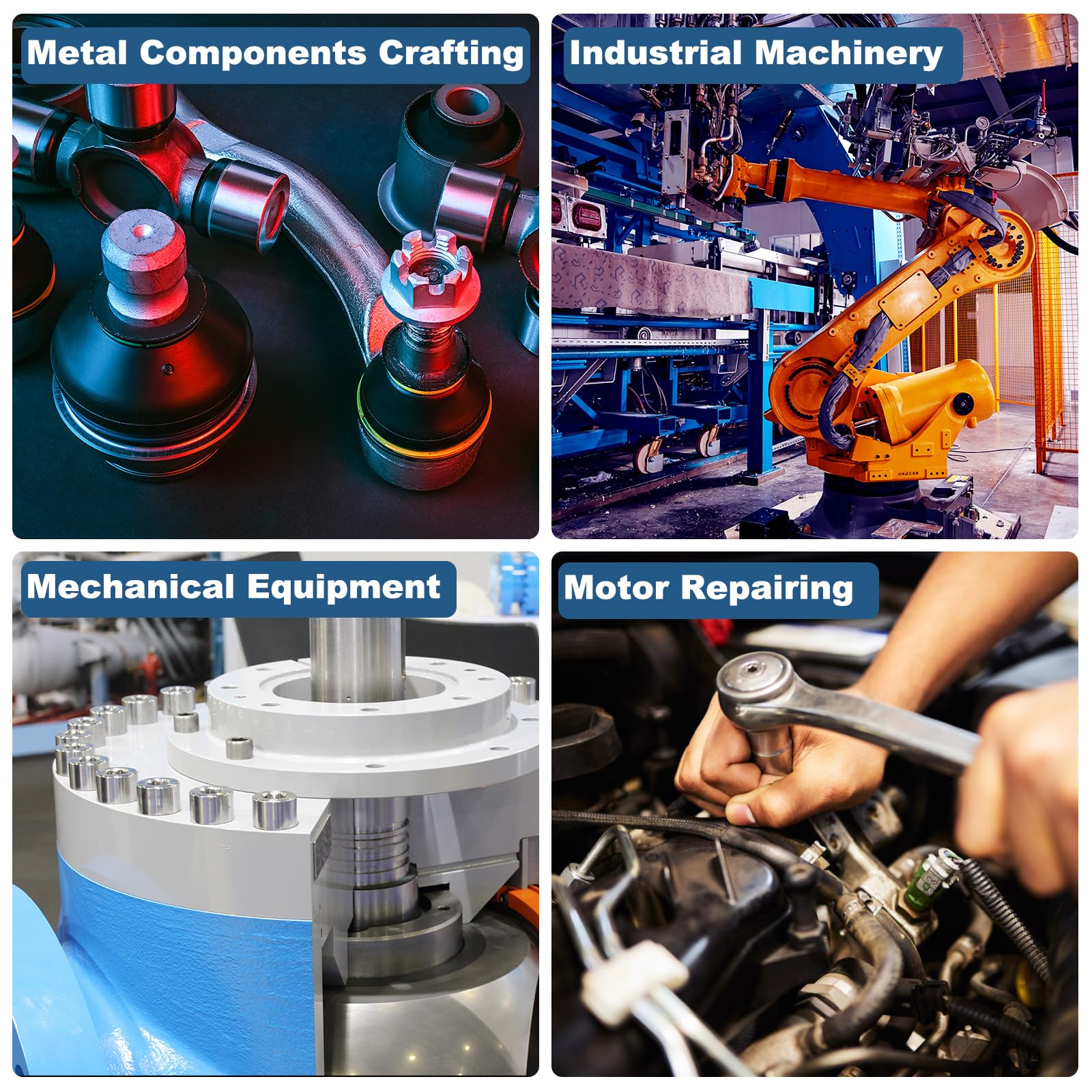 QUARKZMAN Abstandshalter M10 Edelstahl - 6 Stück 10x20x20mm Silber