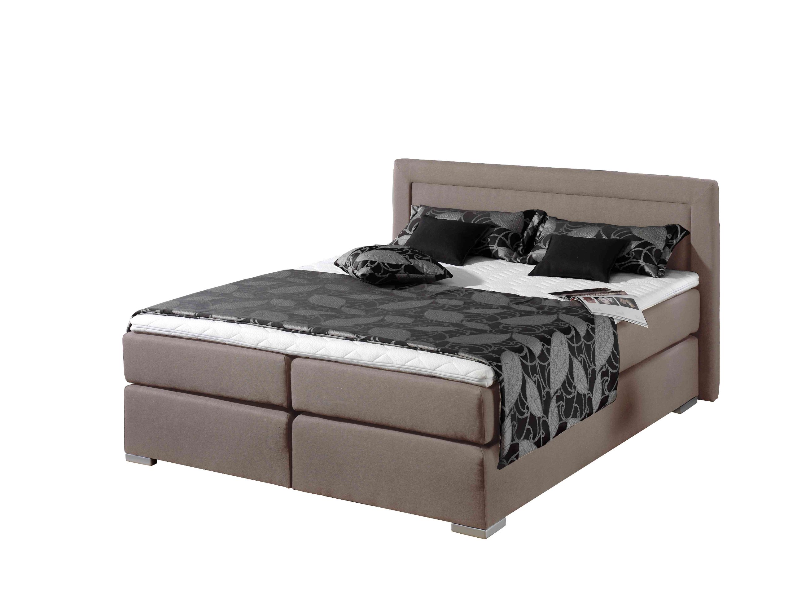 Letti Maintal Molle Mambo Tortora, Beige, 140 x 200 cm