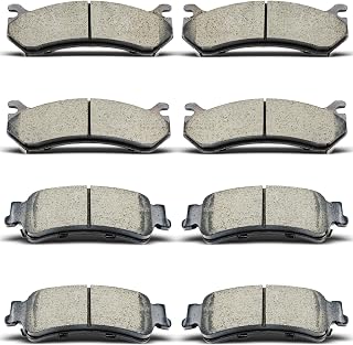 D785 D792 Front Rear Ceramic Brake Pads Fit For Chevrolet For 1999-2006 Silverado 1500,2003-2005 Astro,2000-2001 Tahoe,For GMC For 1999-2006 Sierra 1500,2003-2005 Safari,2000-2002 Yukon