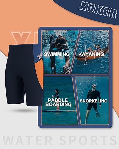 Miniatura 4 de XUKER Pantalones cortos de neopreno para mujeres y hombres, pantalones de neopreno para deportes acuáticos, piscina, natación, esnórquel, flotante,
