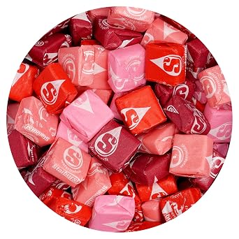 Star burst Fav Reds Fruit Chews Candy, 3lb Bulk Bag Approx. 270 Pieces Red & Pink Star burst