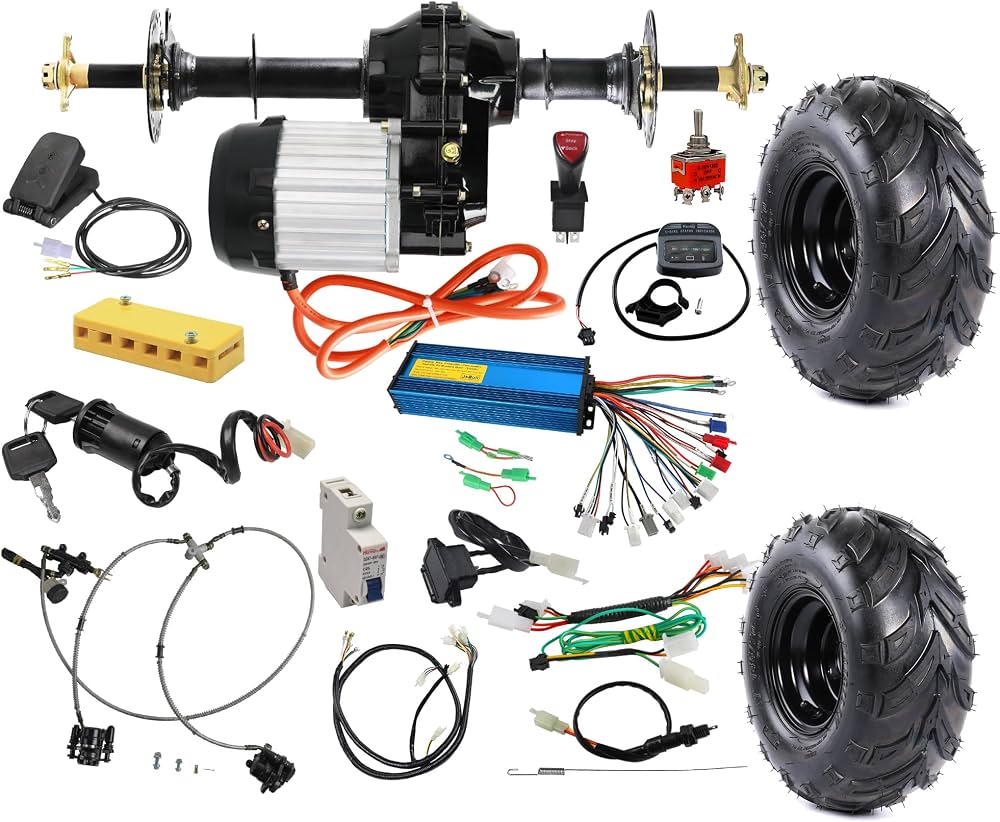 eRiNGo　0118 Amazon.com: YC Yier Go Kart Rear Axle Kit 36V 1000W Brushless