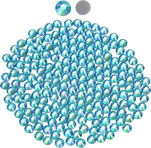 Diamantes de imitación Hotfix para manualidades, diamantes de imitación con parte trasera plana, diamantes de imitación de cristal redondos, gemas