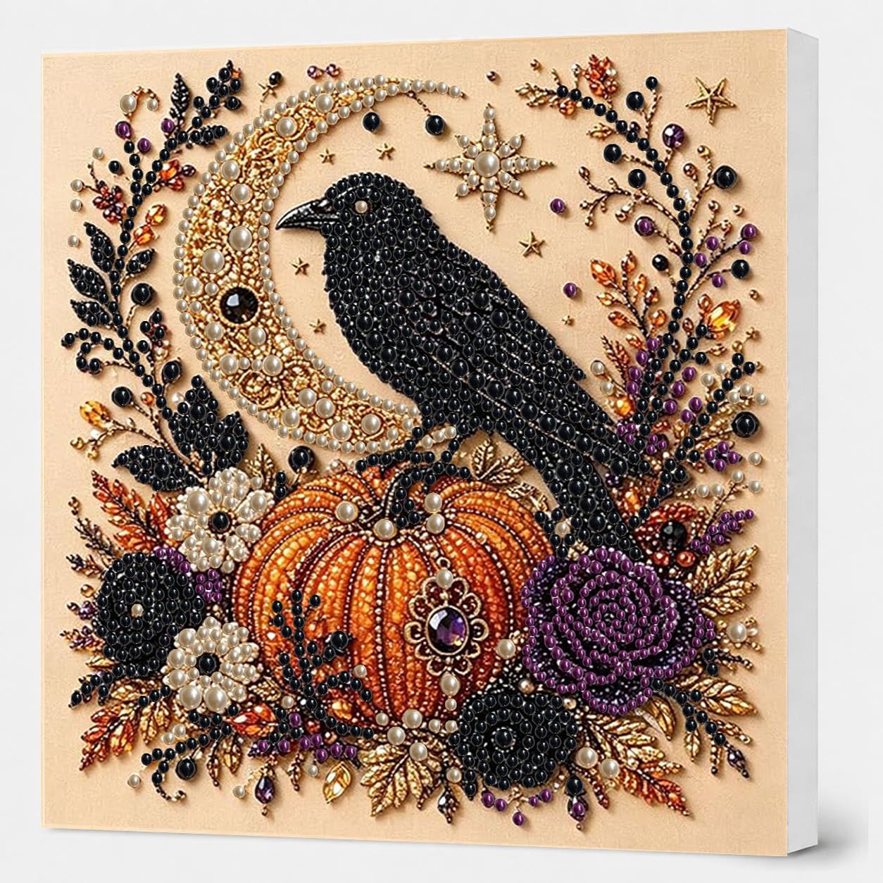 Raven Pearl Painting Kits for Adults with Frame,Pearl Art Kits 10x10inch — image 1