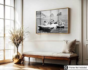 Amazon.com: Poster Master Vintage Women Eating Pasta on Lake