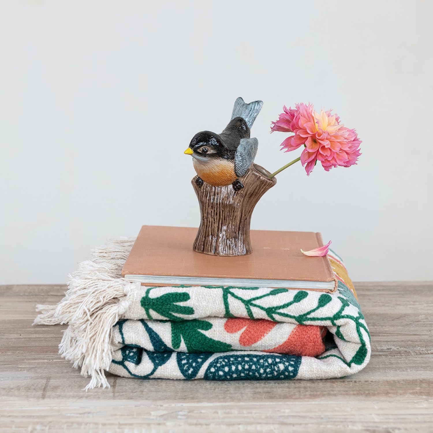 Creative Co-Op Cotton Slub Embroidered Throw with Suzani Pattern and Tassels, Multicolor - Image 10