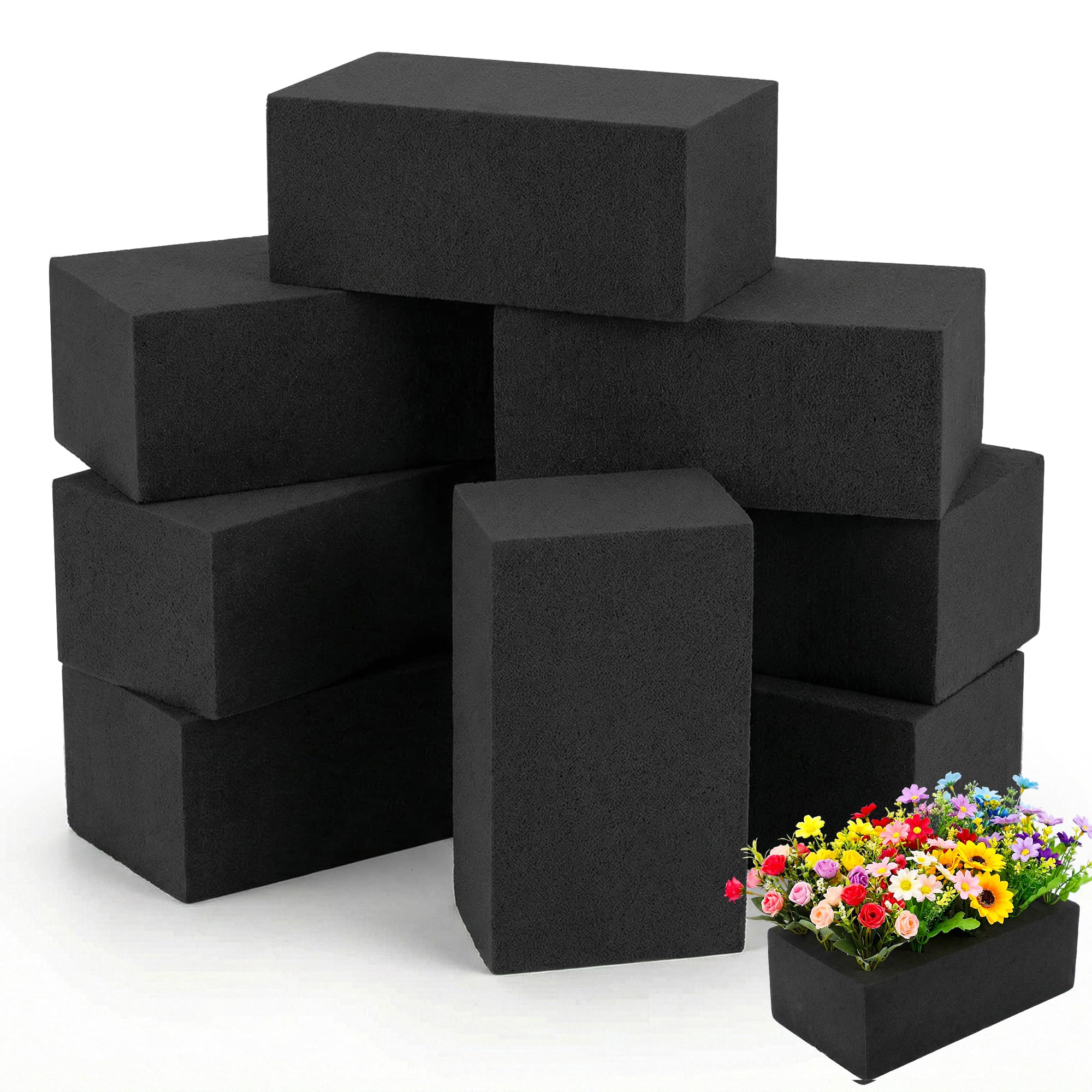 Black Floral Foam Blocks - For Dried & Artificial Flowers -1 Black Floral Foam Blocks - For Dried & Artificial Flowers -1