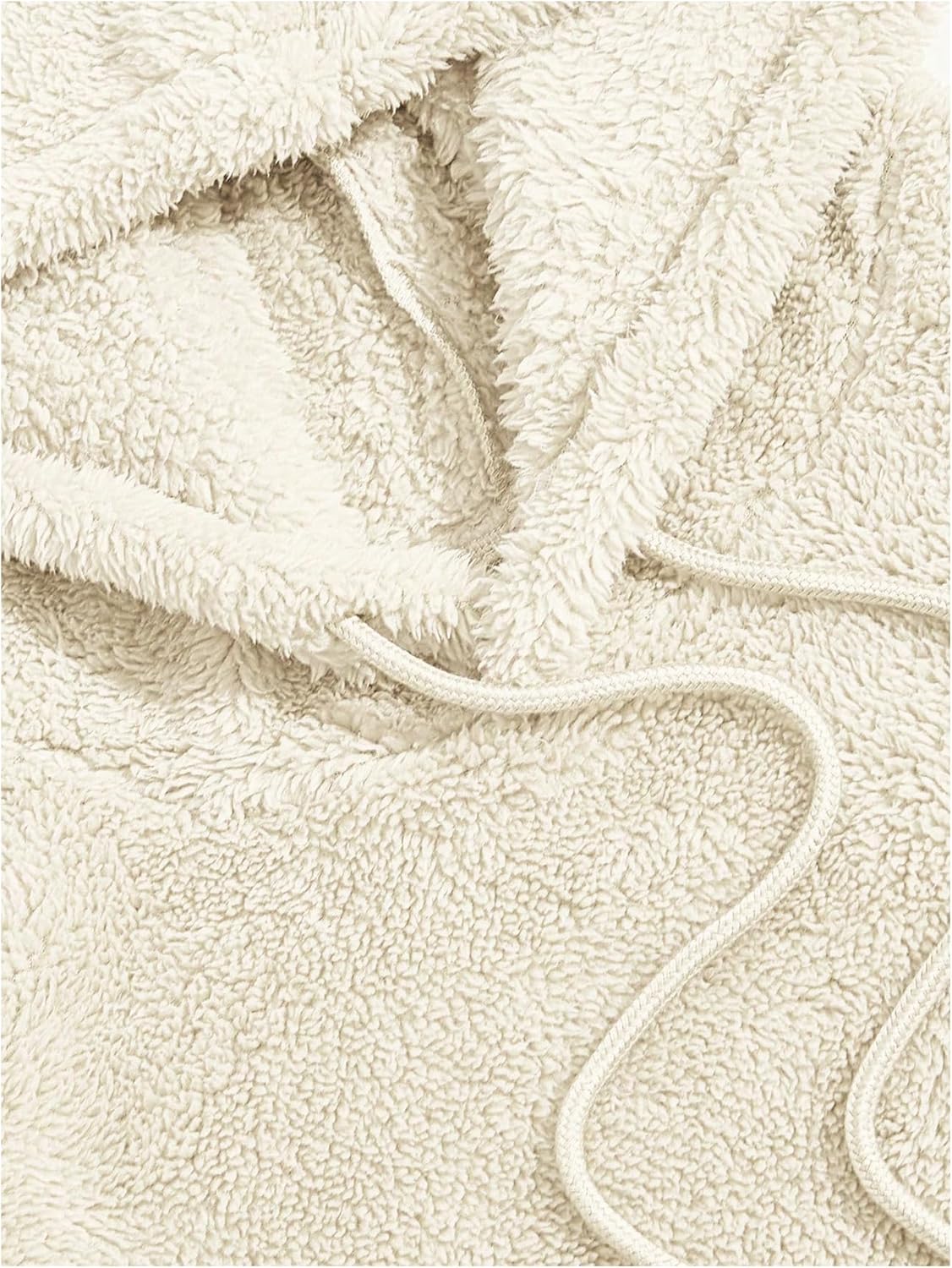 Verdusa Men's 2 Piece Tracksuit Sets Fleece Fuzzy Hooded Sweatshirt and Shorts - Image 3