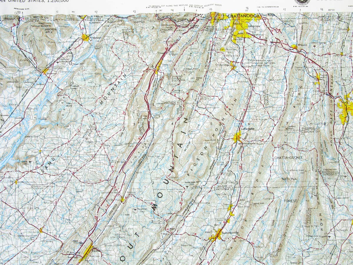 Hubbard Scientific 3D Rome, GA Map | A True Raised Relief Map - You Can Feel the Terrain | Vacuum-formed Molded | 33'' x 21'' | Detailed Topography - Image 3