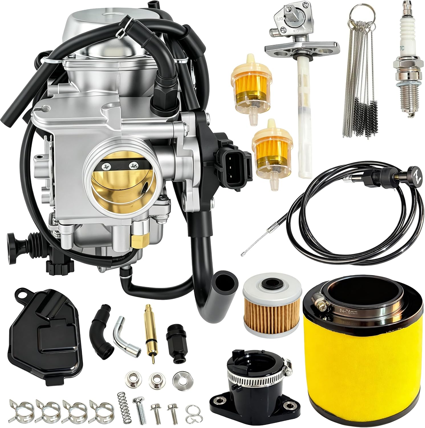 Carburetor for Honda Foreman Rubicon 500 TRX500 2001-2005 2005-2011 TRX500FE TRX500FM TRX500FPE TRX500FPM TRX500TM ATV Quad 4 Wheeler Replace OEM 16100-HN2-013