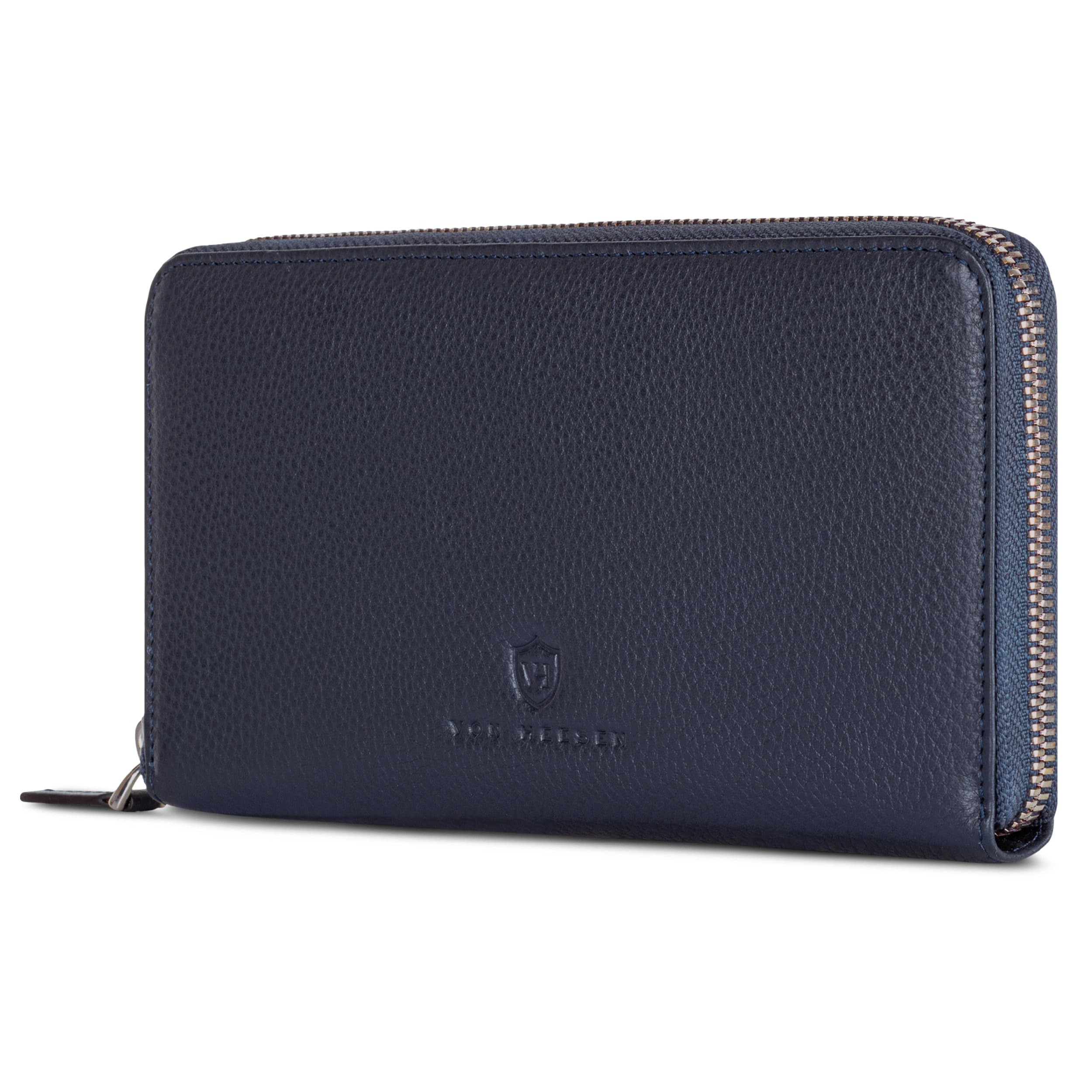 VON HEESEN Leder Geldbörse mit RFID-Schutz - Portemonnaie für Damen & Herren aus echtem Leder - Wallet mit Münzfach - Geldbeutel für Frauen und Männer