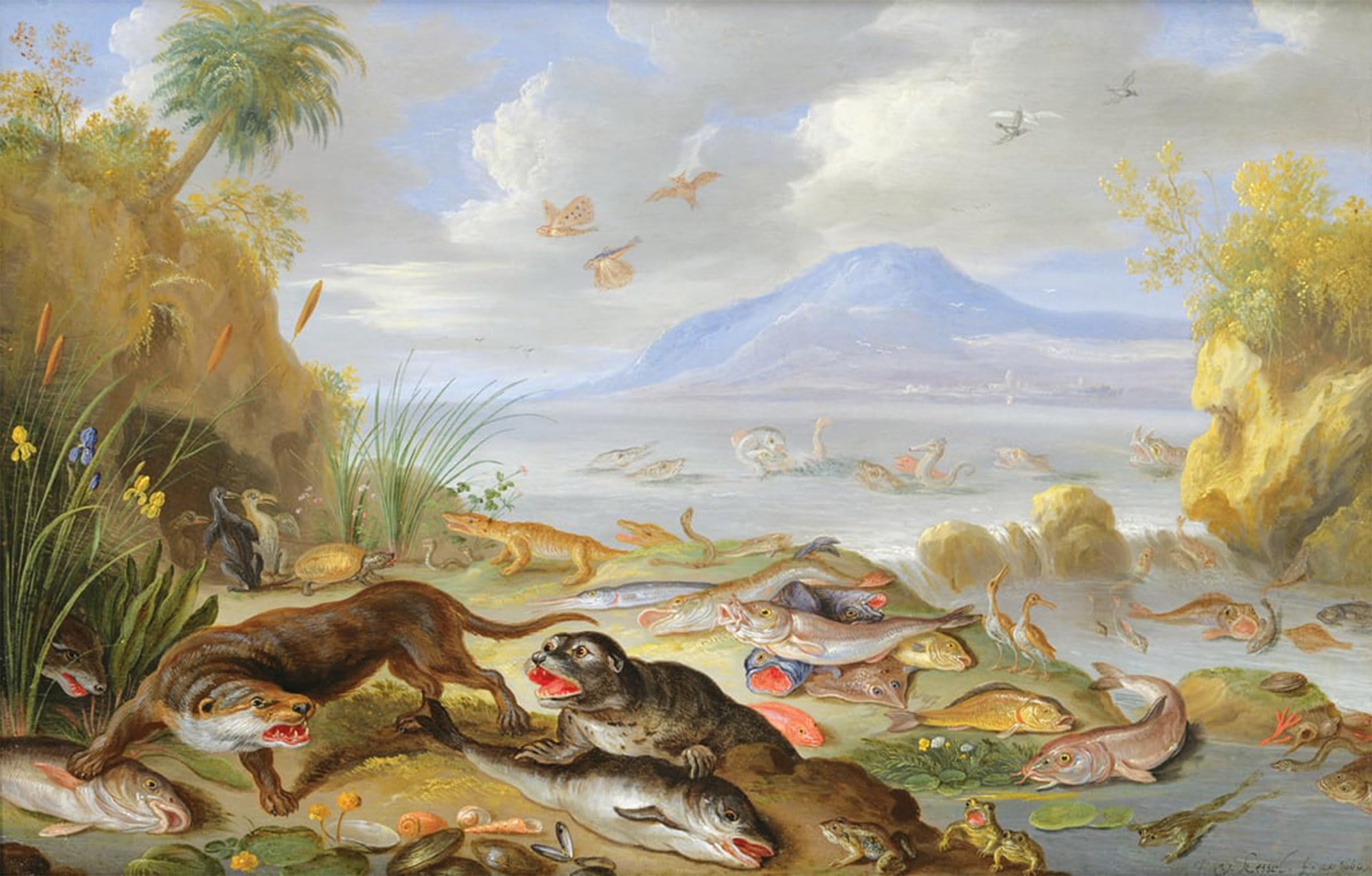 POSTERIIk Vintage Art Print Images Pictures Print the Element of Water by Jan Van Kessel the Elder Modern Colour Posters for Office Home Decor 60x90cm