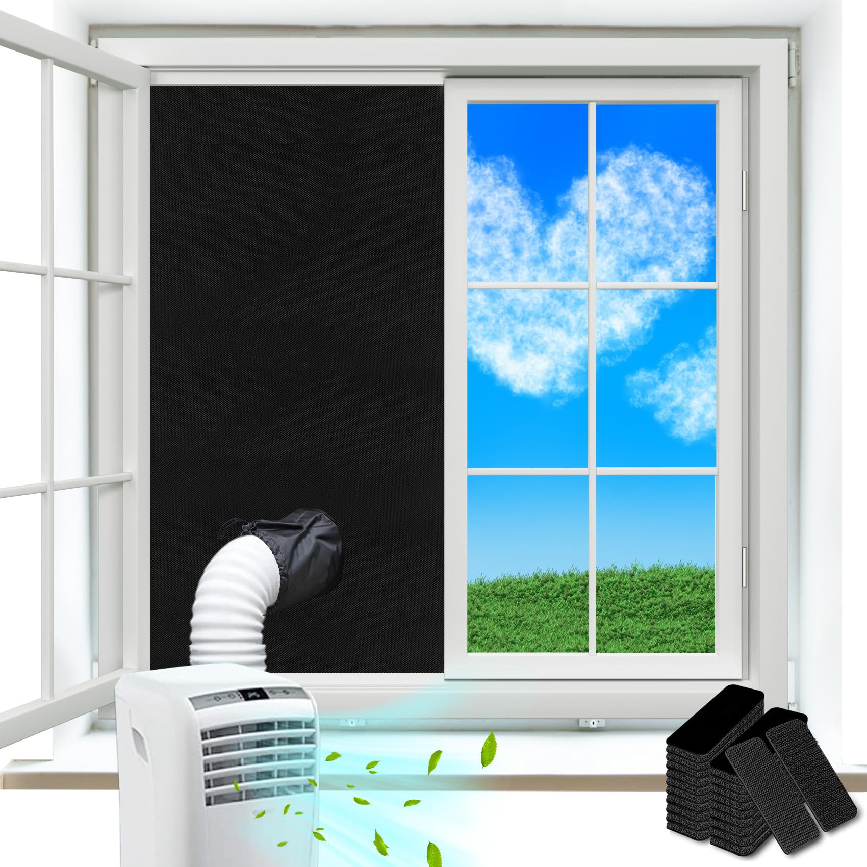 400CM Kit Joint De Fenêtre Climatisation Mobile, Accessoire Climatiseur Portatif Fonctionne Avec Les Unités De Climatisation - Bricolage