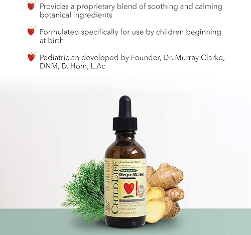 Miniatura 3 de ChildLife Essentials Agua orgánica para gripe alivia las molestias estomacales ocasionales asociadas con cólicos dentición e hipo en bebés y niños