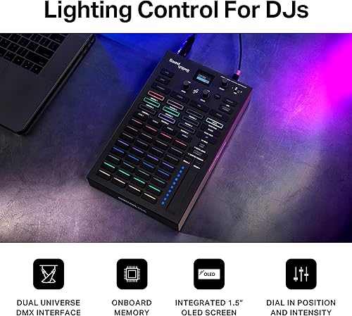 Miniatura 3 de SoundSwitch Control One - Controlador de iluminación DMX profesional DJ y cable Accu ADJ Products AC3PDMX25 Cable DMX de 25 pies 3 pines para