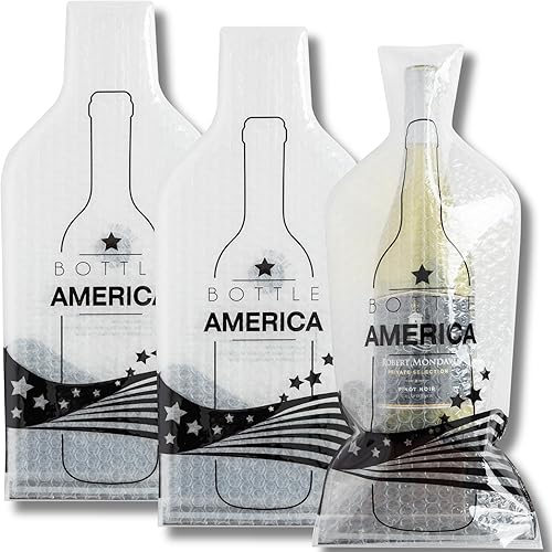 Bottle America - Fundas protectoras de viaje reutilizables para botellas de vidrio Resistente a impactos y fugas Bolsa de transporte Avión