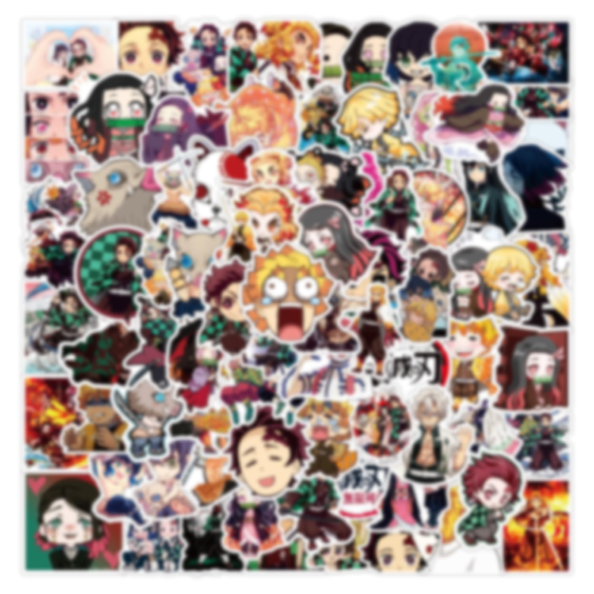 KRGNPLE 100枚 アニメ ステッカー 防水シール かわいい 落書き DIY かざり