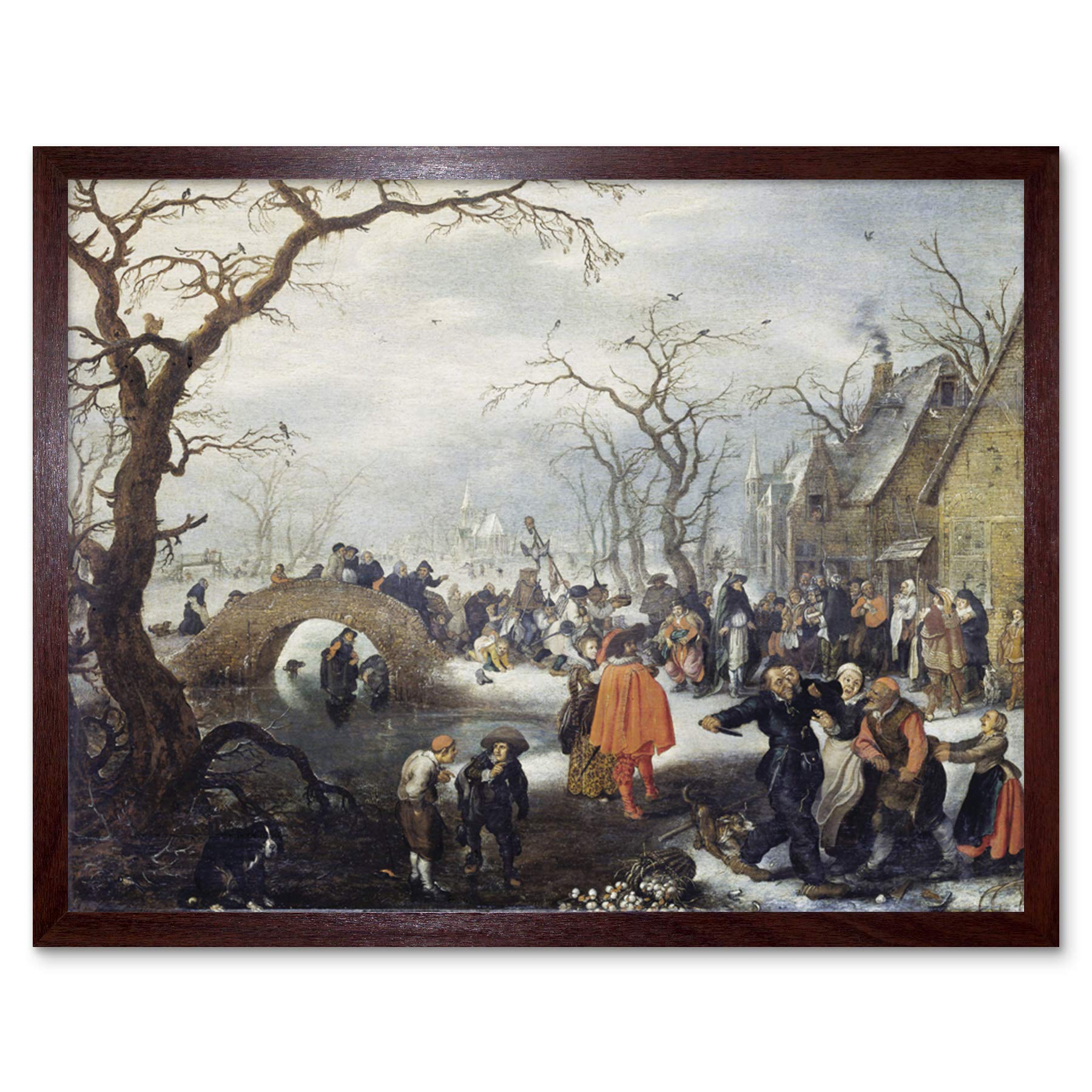 Artery8 Van De Venne Shrove Tuesday In Country Painting Art Print Framed Poster Wall Decor 12x16 inch