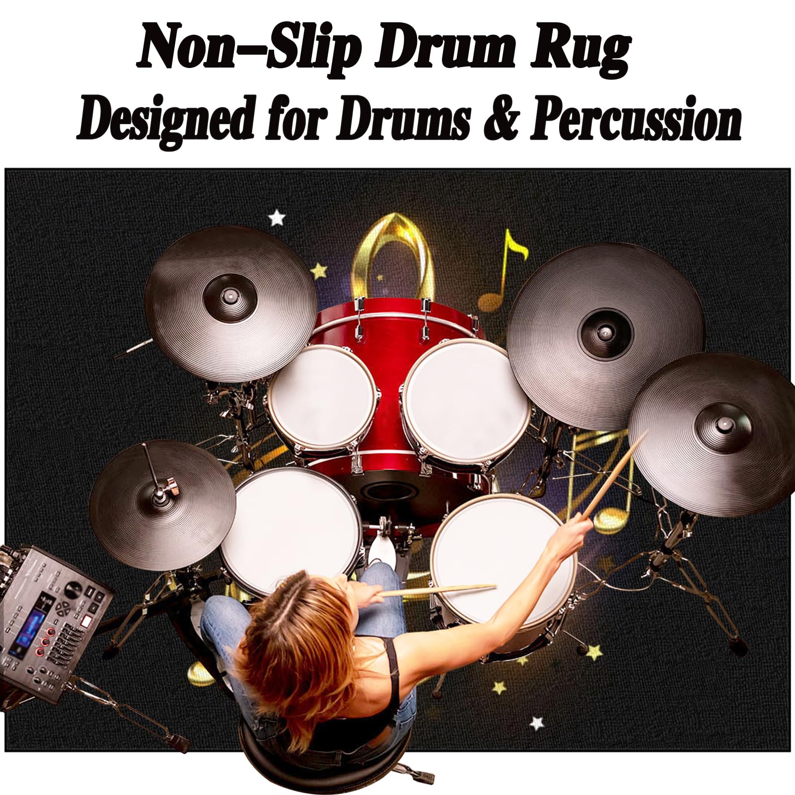 140 x 120 cm Mata perkusyjna akustyczna mata perkusyjna elektroniczna mata bębnowa dźwiękochłonna profesjonalna mata jazzowa do dużych skarbów i innych instrumentów muzycznych mata perkusyjna