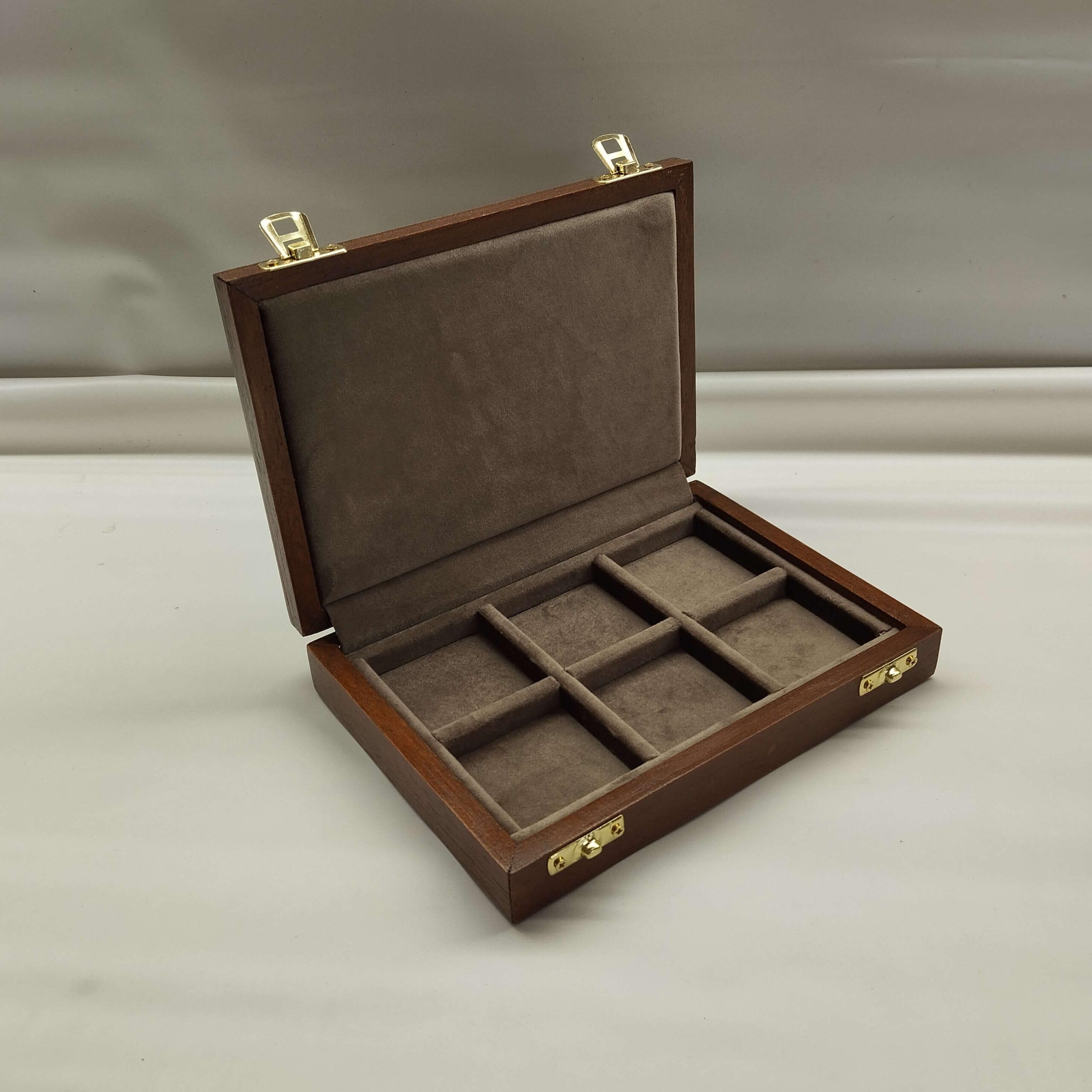Set de 6 Estuches Individuales para Monedas 50x50 mm Artesanales en Madera – Vitrinas Expositoras para Coleccionistas de Monedas, Medallas y Fichas con Tapa Transparente