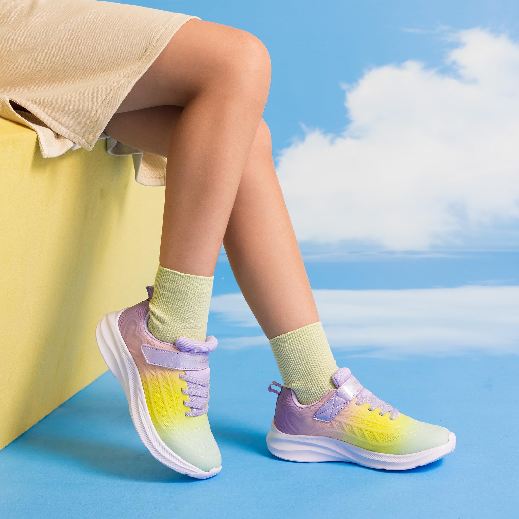 DREAM PAIRS Zapatillas Deportivas Sin Cordones para Niños Running Correr Antideslizantes con Punta Resistente a Las Patasdas