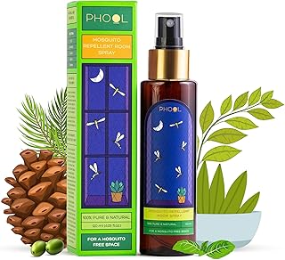 PHOOL LUXURY INCENSE Mosquito Repellent Room Spray I 120 ml|DEET-free|Babies & Mother safe|Protective Shield Against Mosquitos|Extended protection for upto 6+ hours|Scent of Rosemary & Lavender