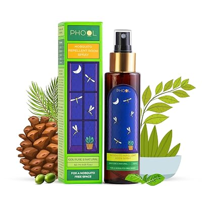 PHOOL LUXURY INCENSE Mosquito Repellent Room Spray I 120 ml|DEET-free|Babies & Mother safe|Protective Shield Against Mos