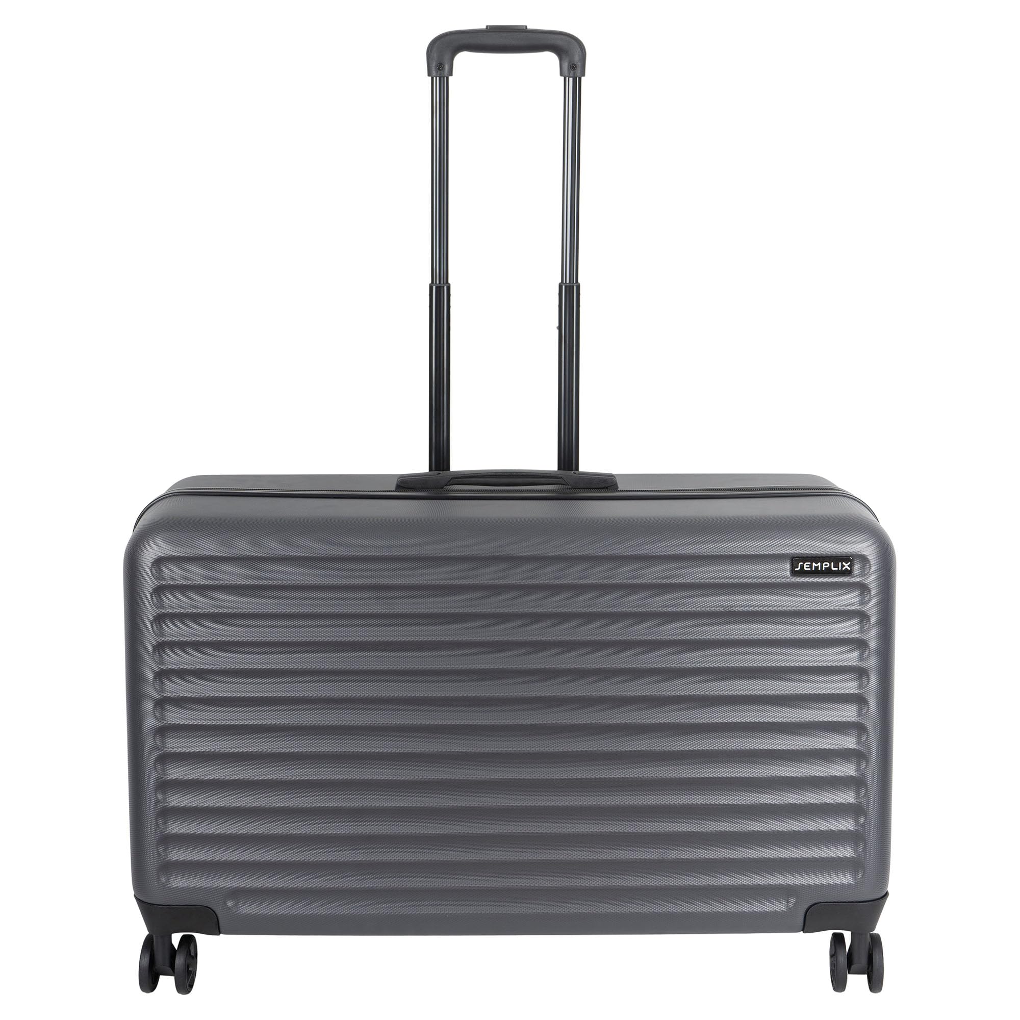 SEMPLIX Nähmaschinentrolley für alle gängigen Haushaltsnähmaschinen, Hartschalenkoffer mit hoher Mobilität und 360°Wendigkeit durch 4 leichtgängige Rollen (stahlgrau, 71,5 x 30 x 40 cm)