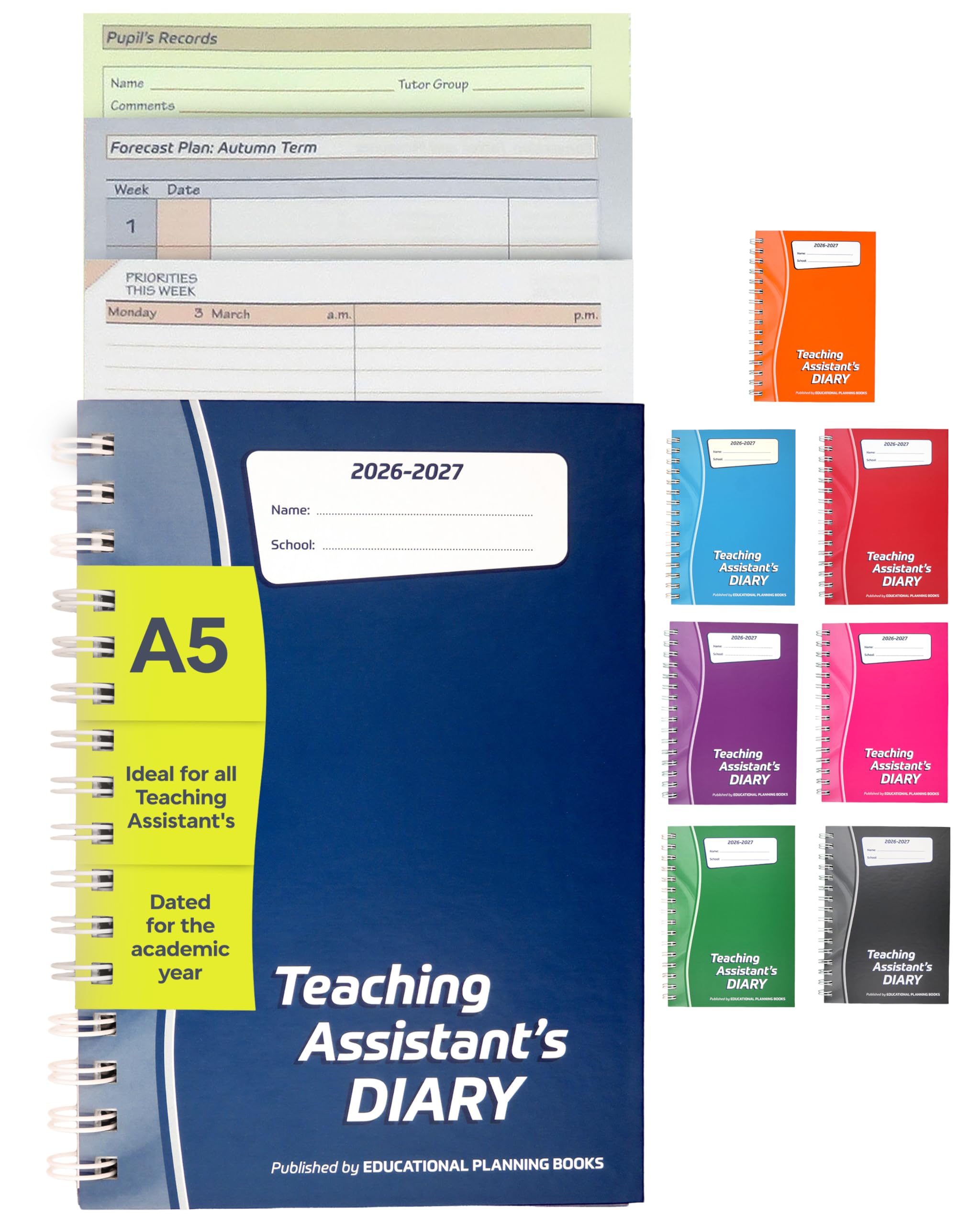 EDUCATIONAL PLANNING BOOKS – The Teaching Assistants Diary 2026-2027 – A5 – Dated, Week-to-View Teachers Planner & Organiser – Hardback (TAP-B)