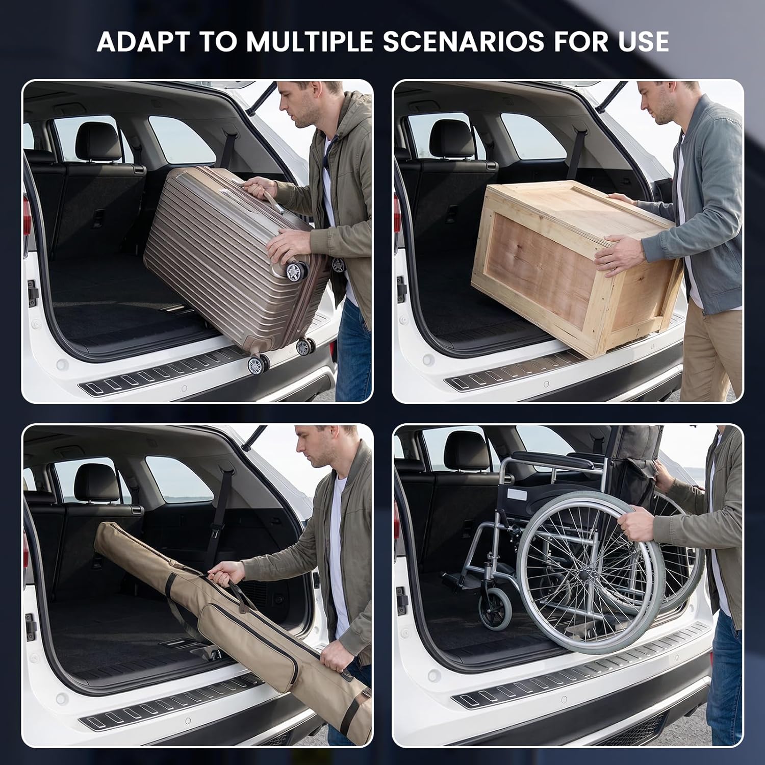 Stainless Steel Rear Bumper Protector Guard fits 2020-2026 Toyota Highlander, Trunk Outside Door Sill Protector Cover Accessories, Silver (Not for Grand Highlander), 2021 2022 2023 2024 2025