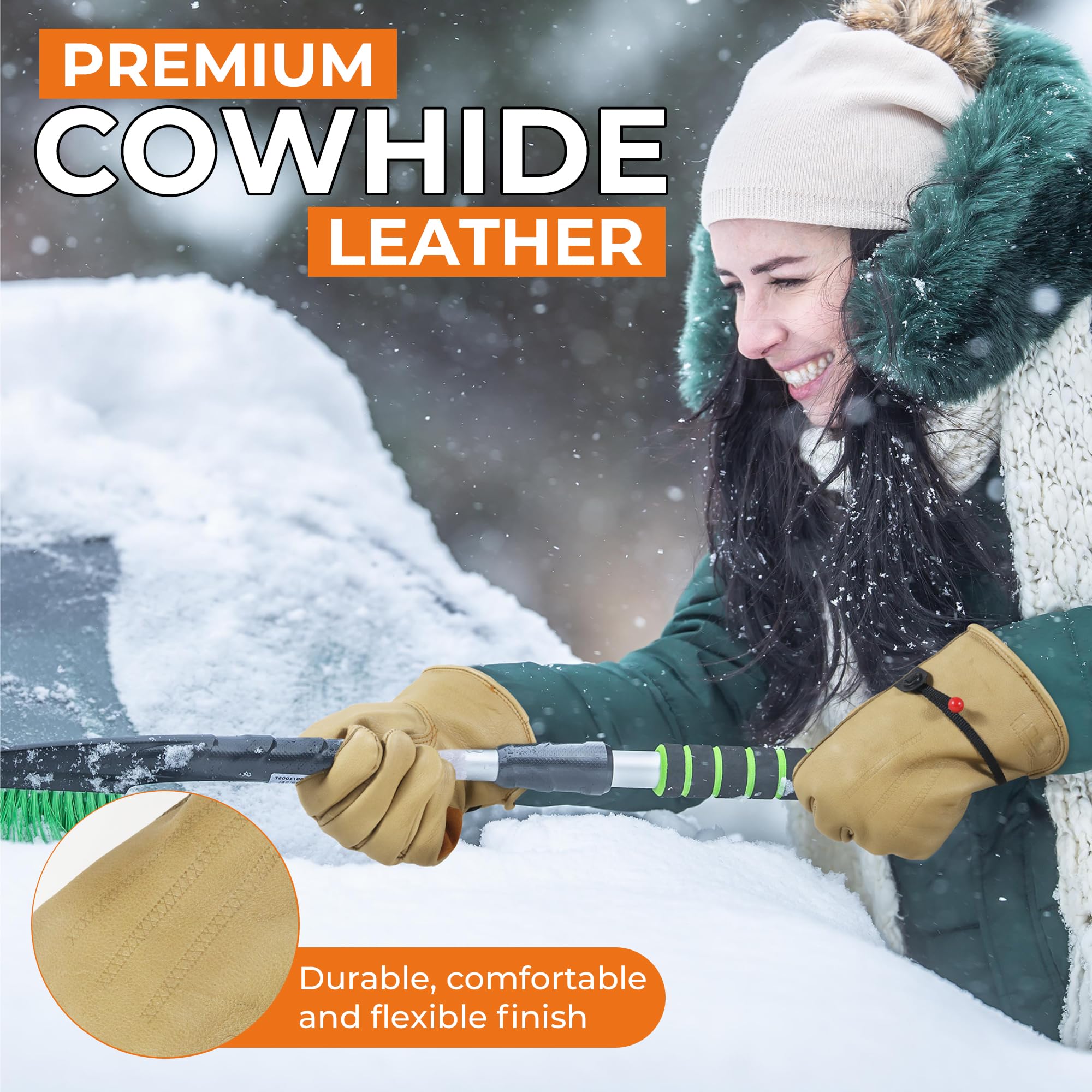 HANDLANDY Winter Leather Work Gloves - Image 2