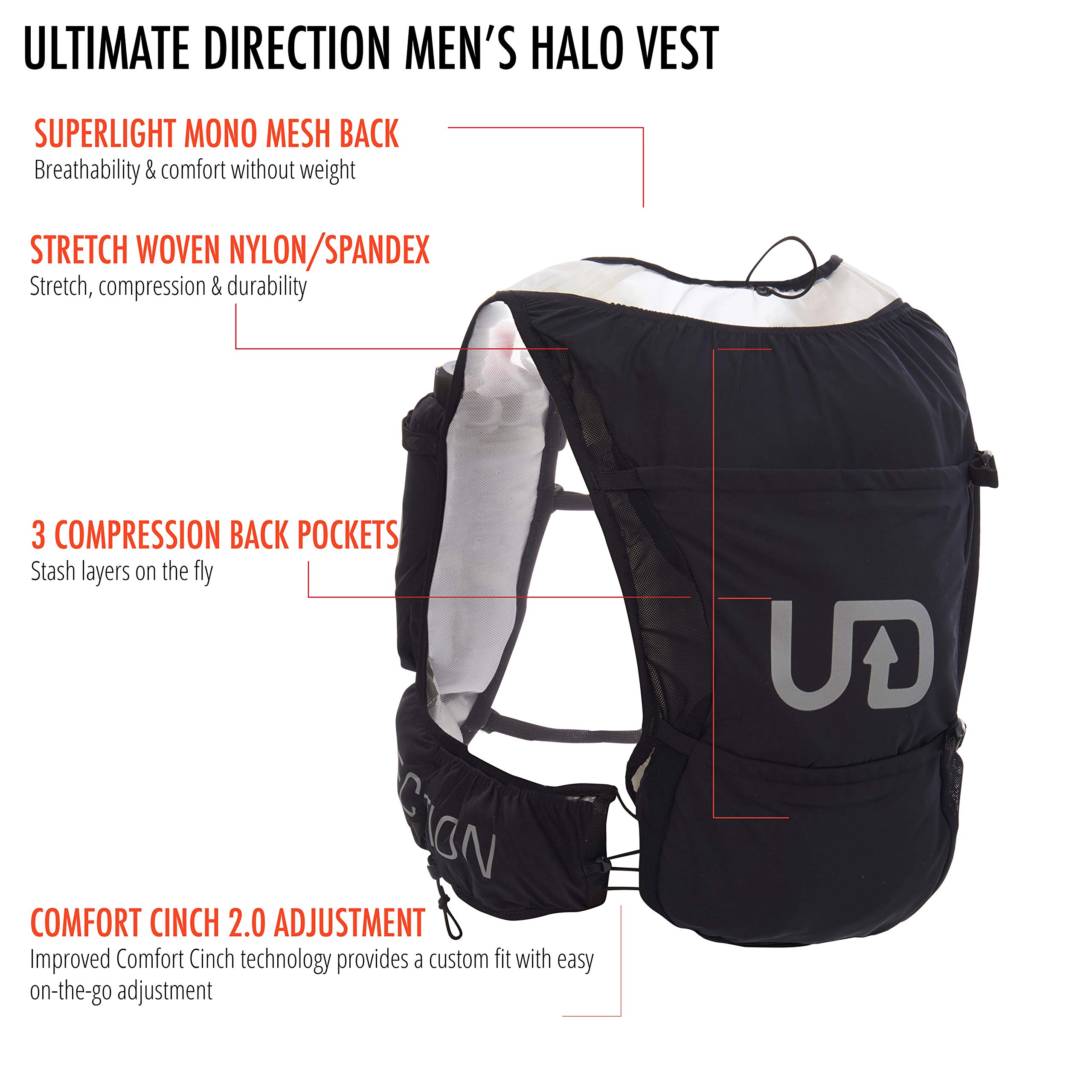 Ultimate Direction Men's Halo Vest/Black (SMALL) : Amazon.de