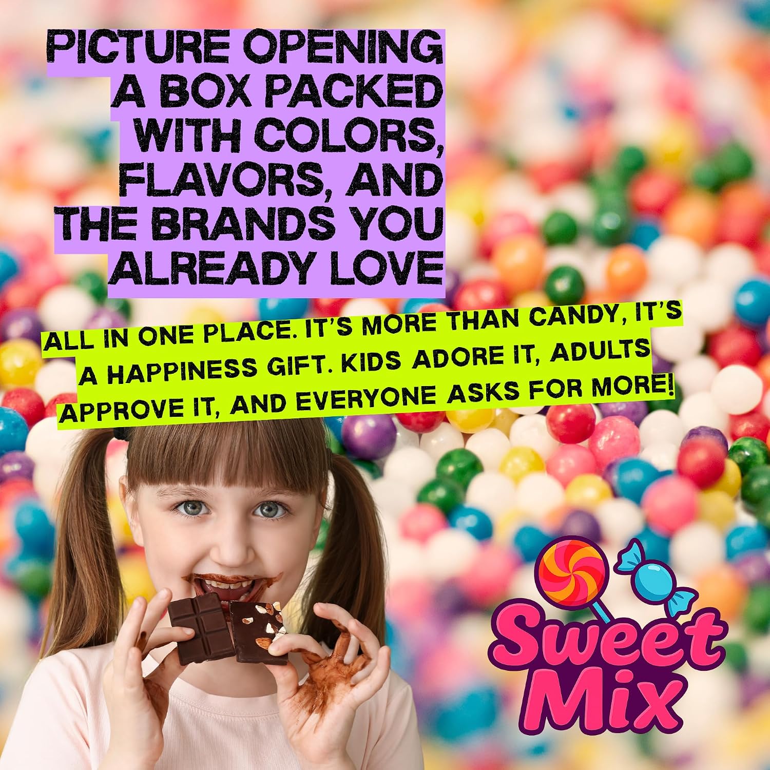 Ultimate Assorted Bulk Candy Variety Pack -Mix Pops Lollipops 50 pcs- Variety Blow Pack Individually Wrapped