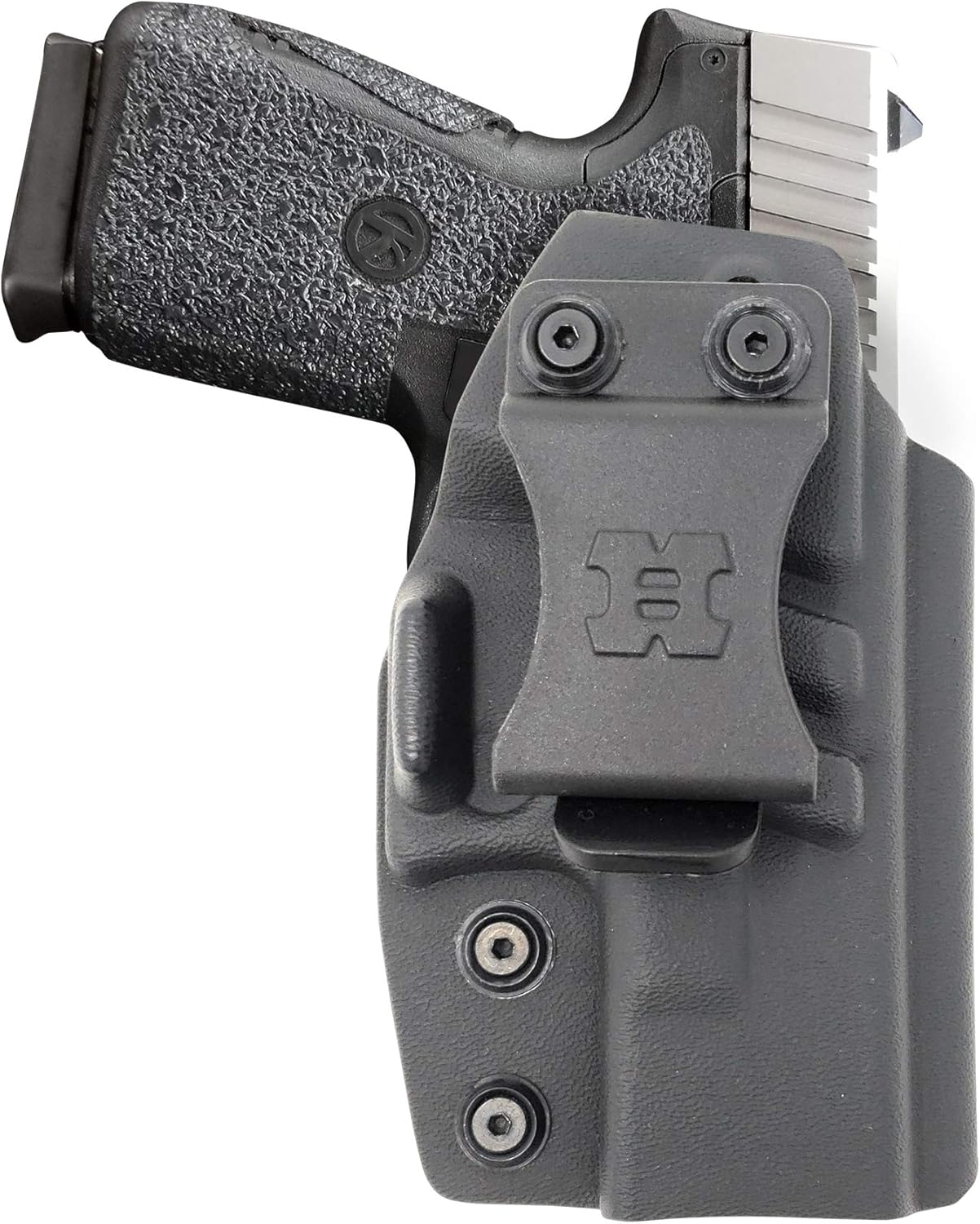 Concealed Carry Iwb Kydex Holster - by Houston Gun Holsters - Lined Inside for Strong Retention and Maximum Protection - Reinforced Plastic Clip Black Color - Lightweight Durable - for Karh CM 45