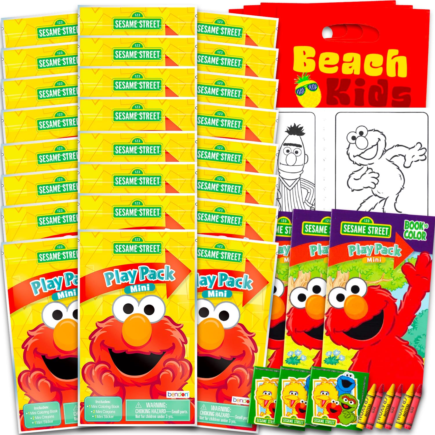 Amazon.com: Elmo Mini Party Favors Set - Bundle with 24 Elmo Play