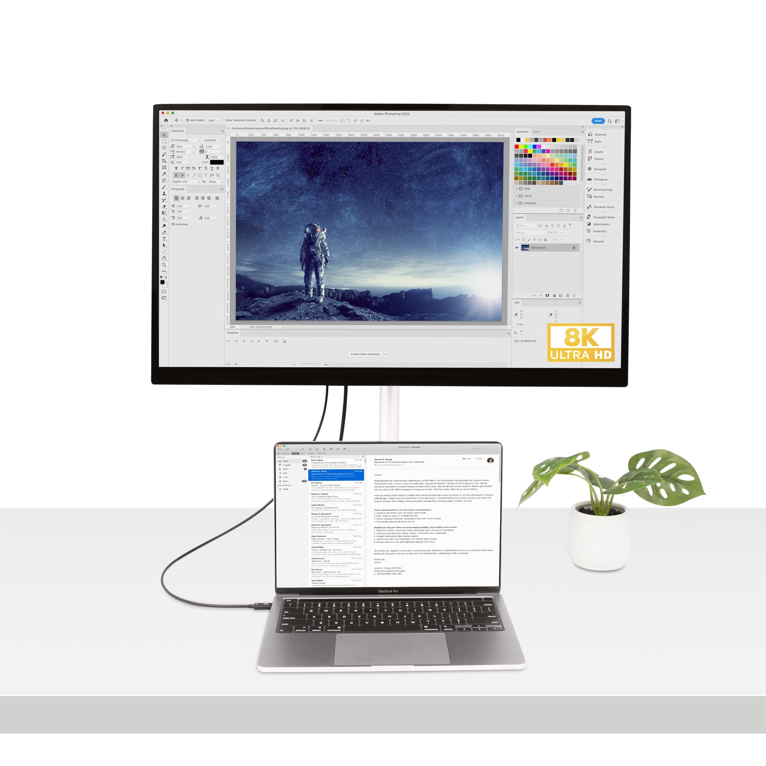 StarTech.com Kabel Thunderbolt 4, 50 cm, 40 Gb/s, 100 W Power Delivery Video 4K/8K, przewód Thunderbolt z certyfikatem Intel, kompatybilny z USB 4/TB3/USB 3.2/USB-C/DisplayPort (TBLT4MM50CM)