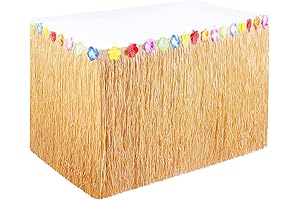 PHOGARY Luau Grass Table Skirt: Enhance Your Hawaiian Party