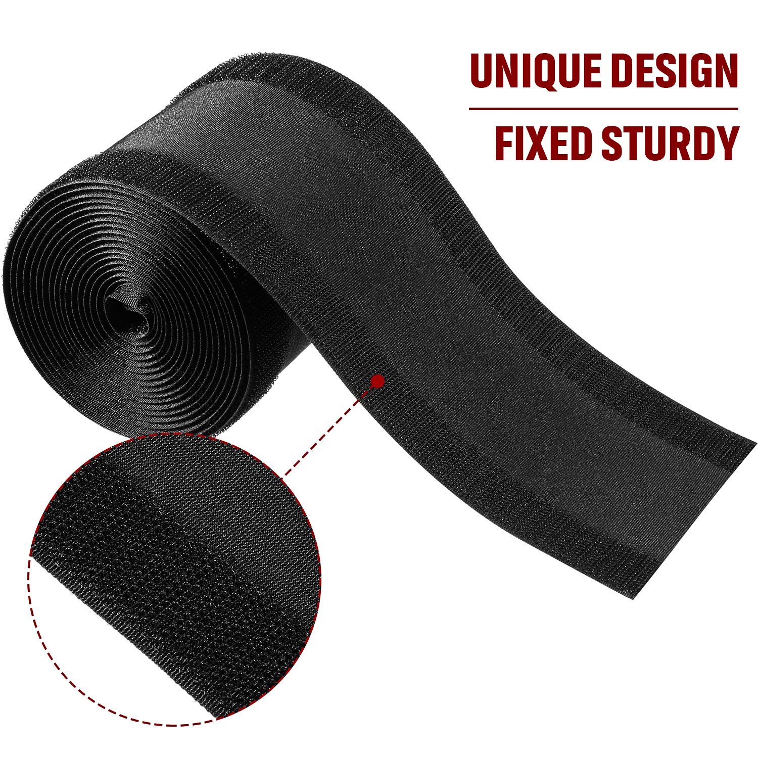 WILLBOND Cable Grip - Cubierta para Cables de Suelo, Protector de Cables, Solo para Alfombra de Oficina Comercial (Negro, 10 pies)