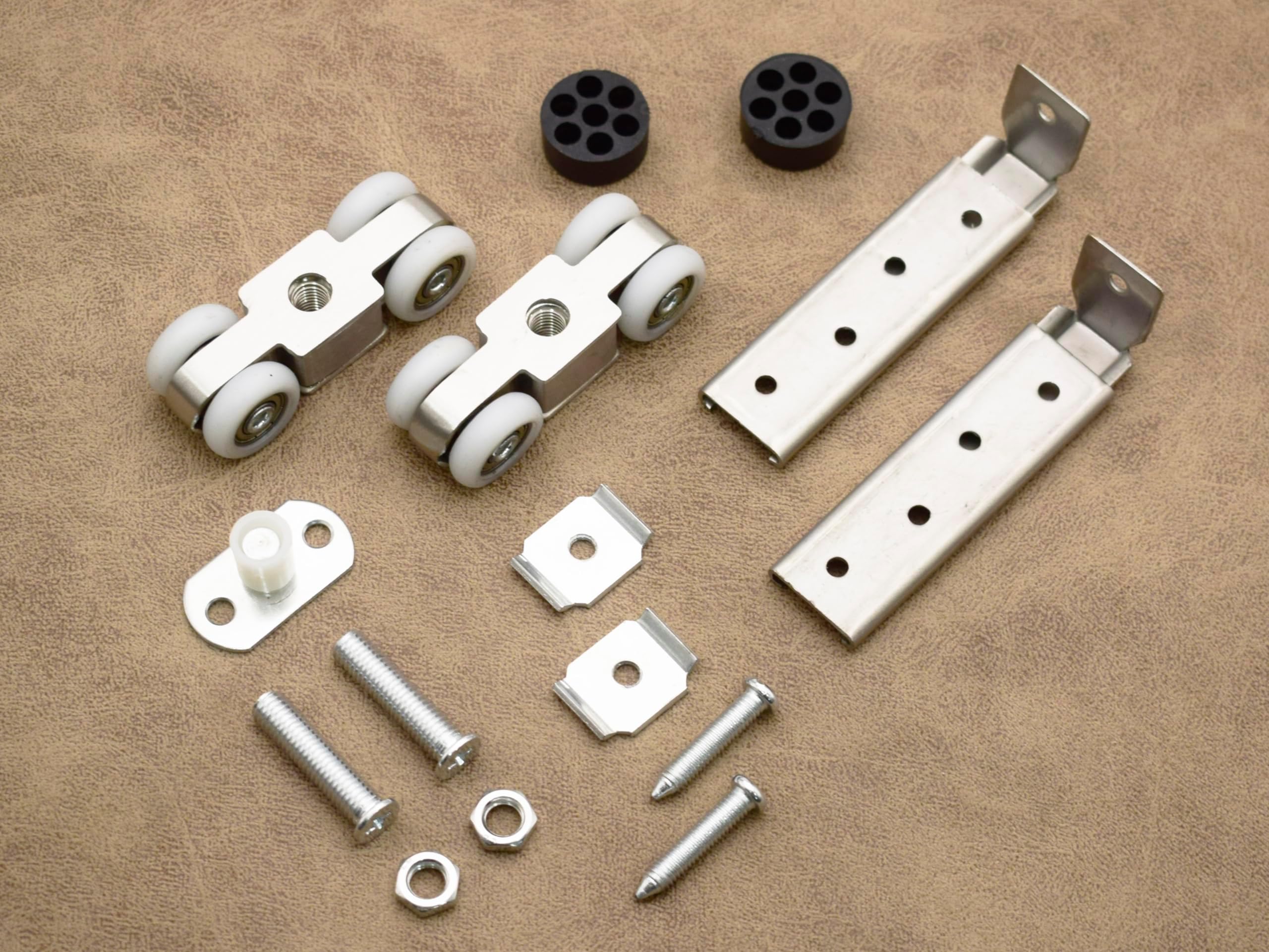 RAB 4 Wheels Door Track Roller for C Channel - Hanging Wheel Sliding Door Set Caster (4 Wheel) - 1 SET