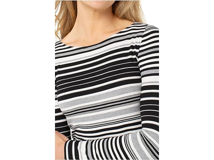 Liverpool Los Angeles Long Sleeve Boat Neck Knit Top