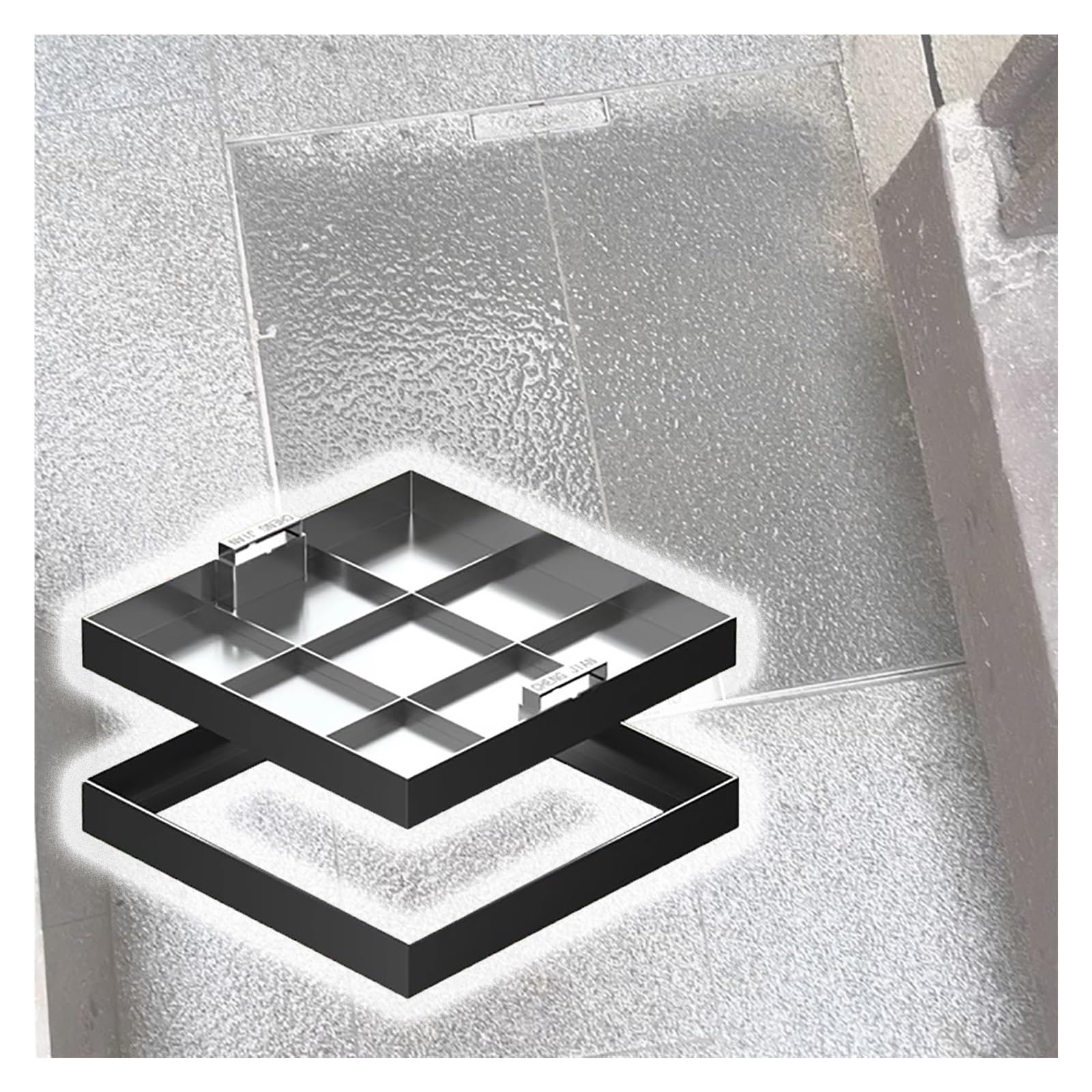Cubierta de drenaje de agua de acero inoxidable para sumidero invisible Heavy Duty Square T cubierta de uso al aire libre ideal para jardín, patio, patio, áreas comerciales