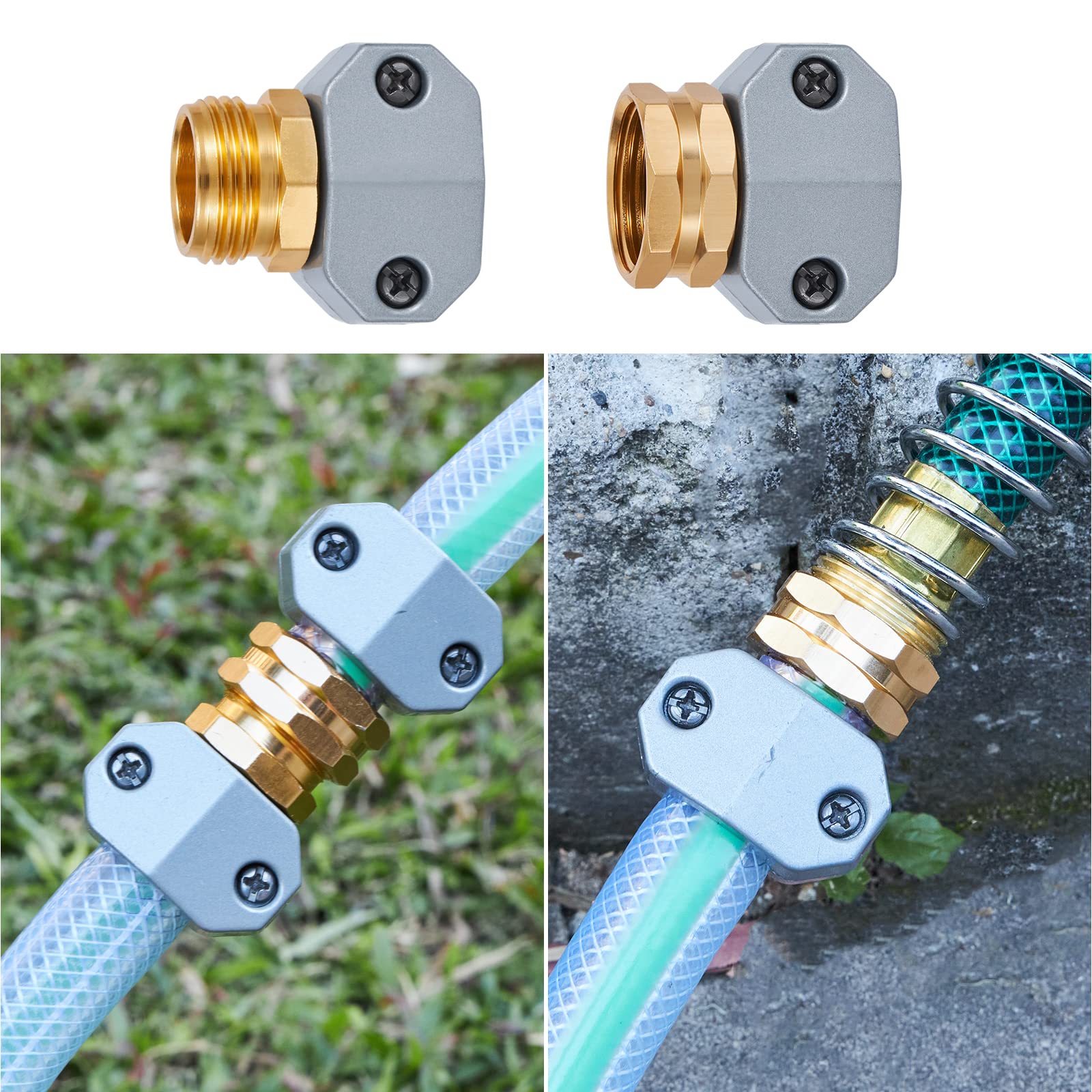 Amazon.com : Aluminium Garden Hose Repair Mender Kit with