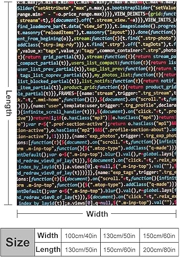 Miniatura 2 de XKAWPC Programmer Computer Code - Manta de franela personalizada para camasofáoficinacamping, divertida, acogedora, estilo blanco, 40 x 50 pulgadas